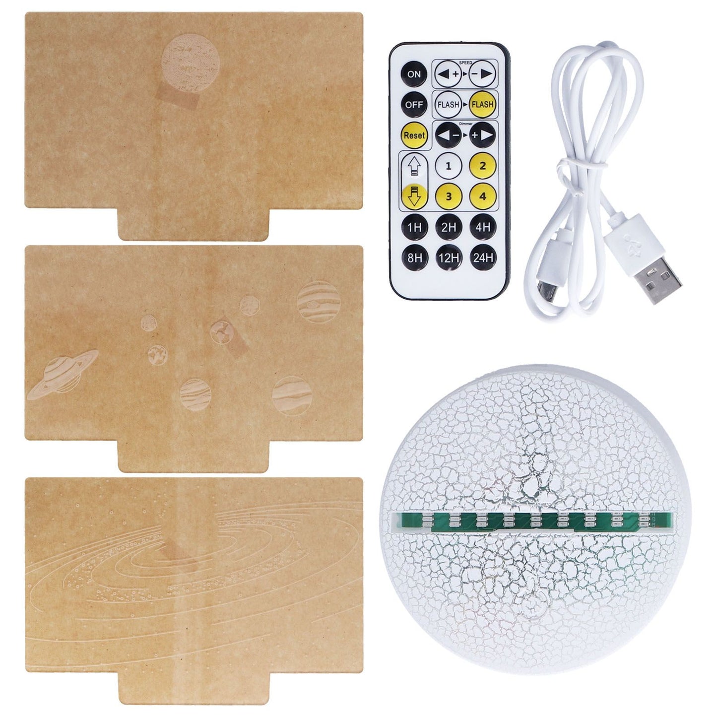 3D Night Light 16 Colors Dimmable Remote Control Smart Touch 3D Lamp for Birthday Gifts