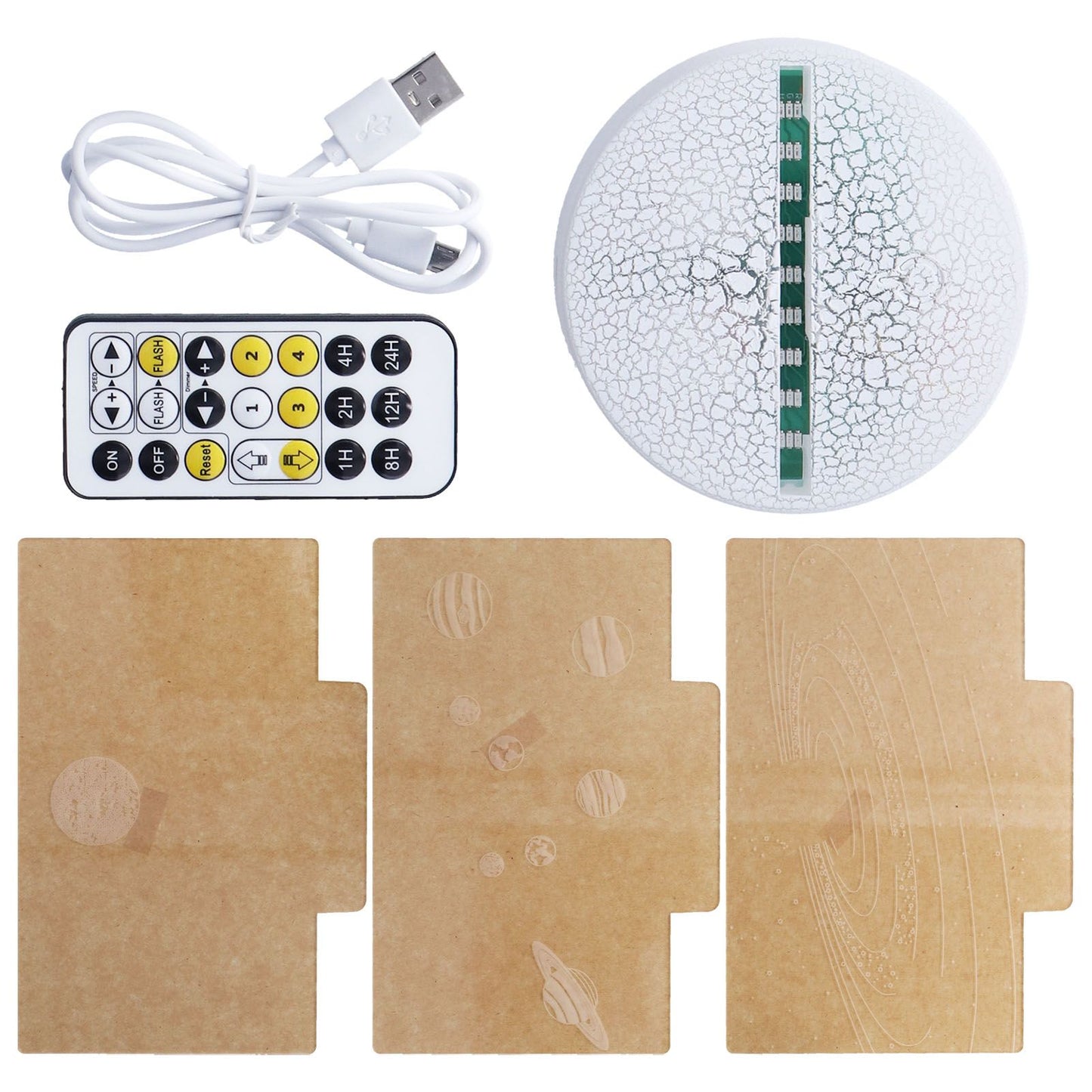 3D Night Light 16 Colors Dimmable Remote Control Smart Touch 3D Lamp for Birthday Gifts