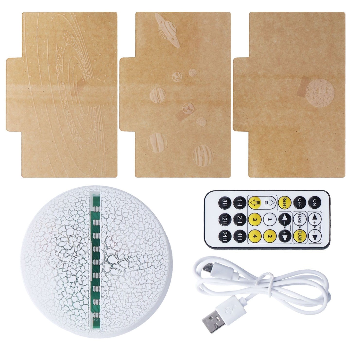 3D Night Light 16 Colors Dimmable Remote Control Smart Touch 3D Lamp for Birthday Gifts