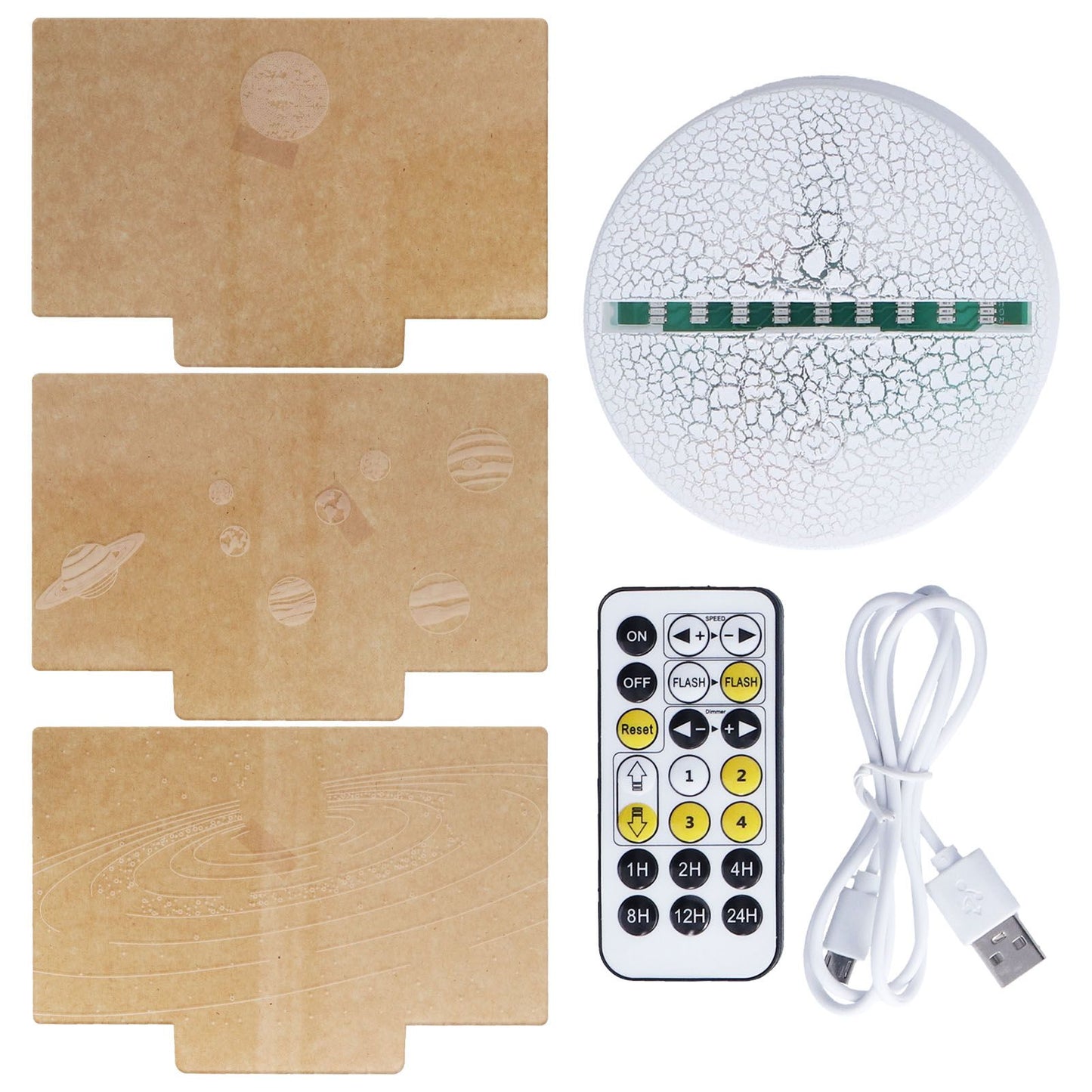 3D Night Light 16 Colors Dimmable Remote Control Smart Touch 3D Lamp for Birthday Gifts