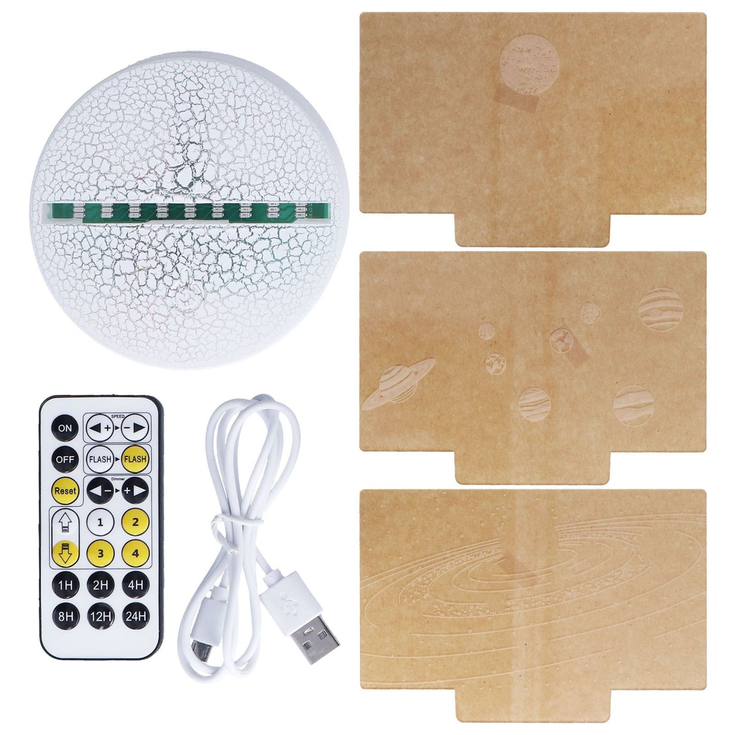3D Night Light 16 Colors Dimmable Remote Control Smart Touch 3D Lamp for Birthday Gifts
