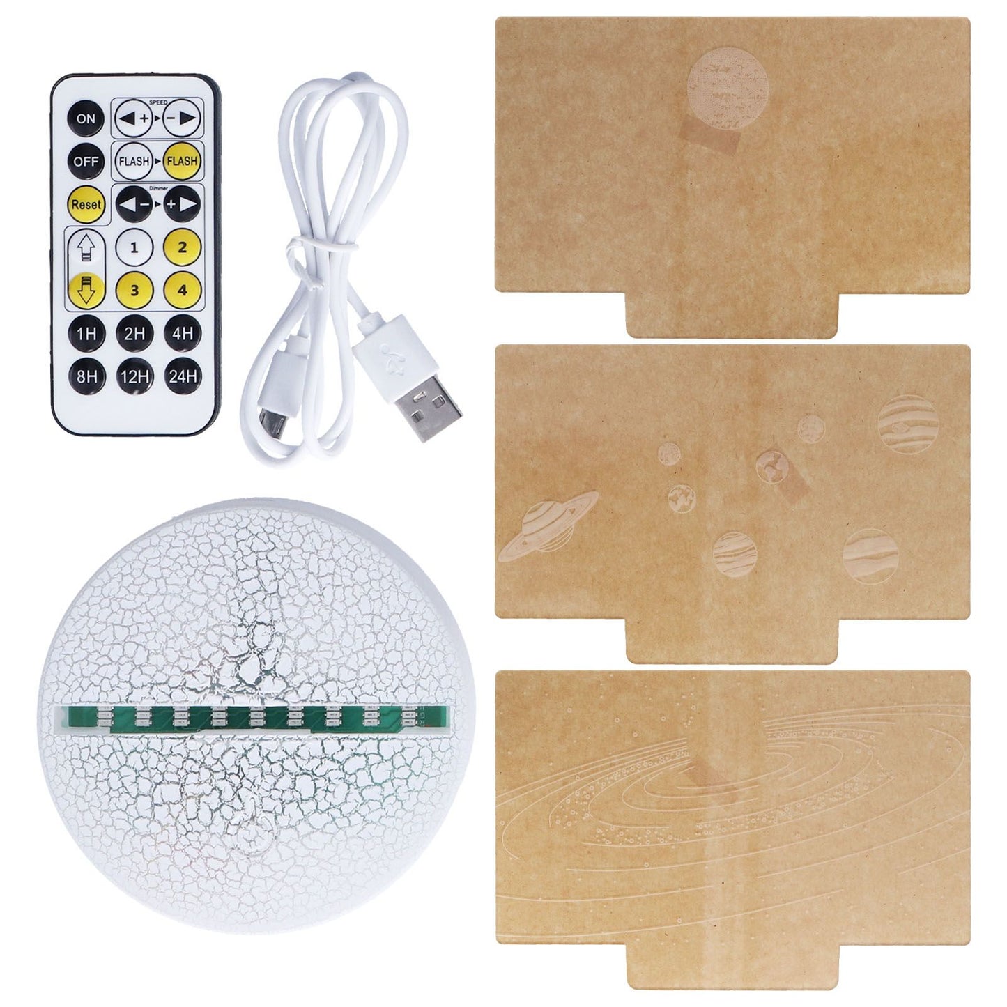 3D Night Light 16 Colors Dimmable Remote Control Smart Touch 3D Lamp for Birthday Gifts