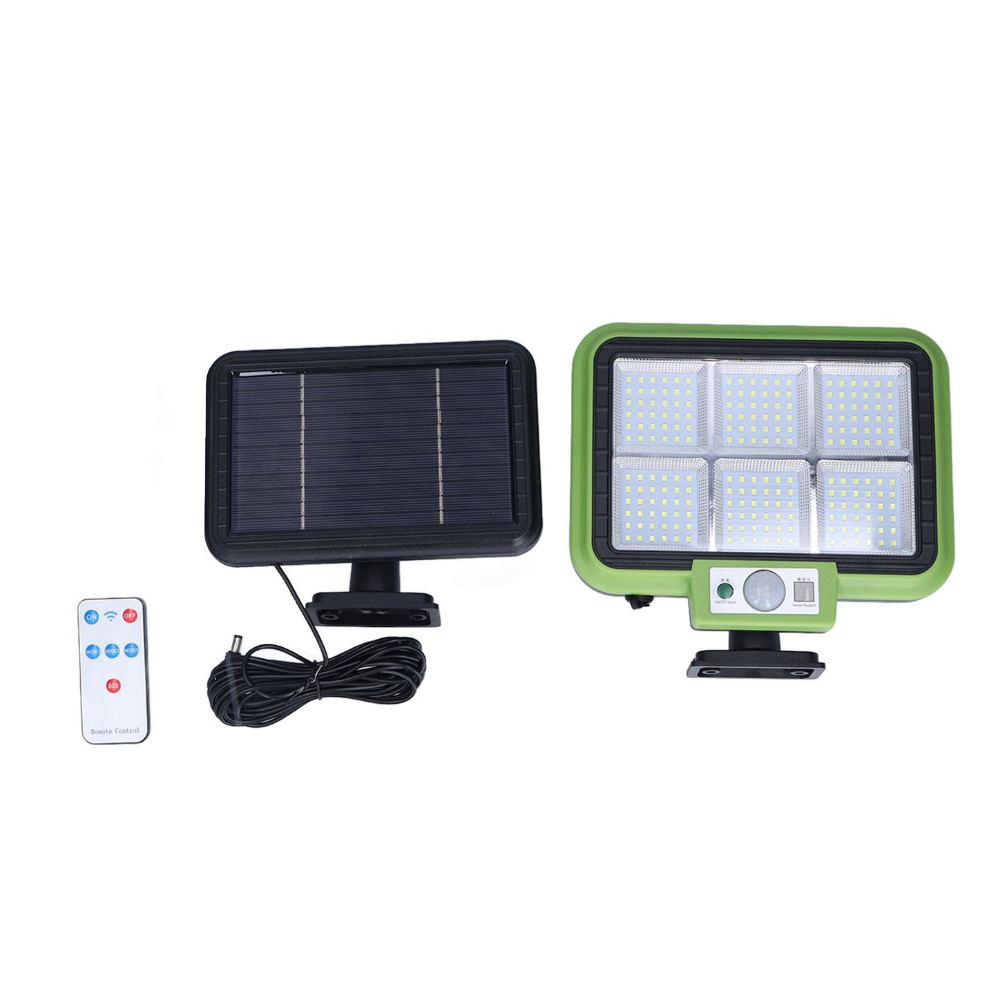 Solar Light Rotatable Panels Rechargeable Battery Motion Sensor Function Waterproof Lighting Device for Yards