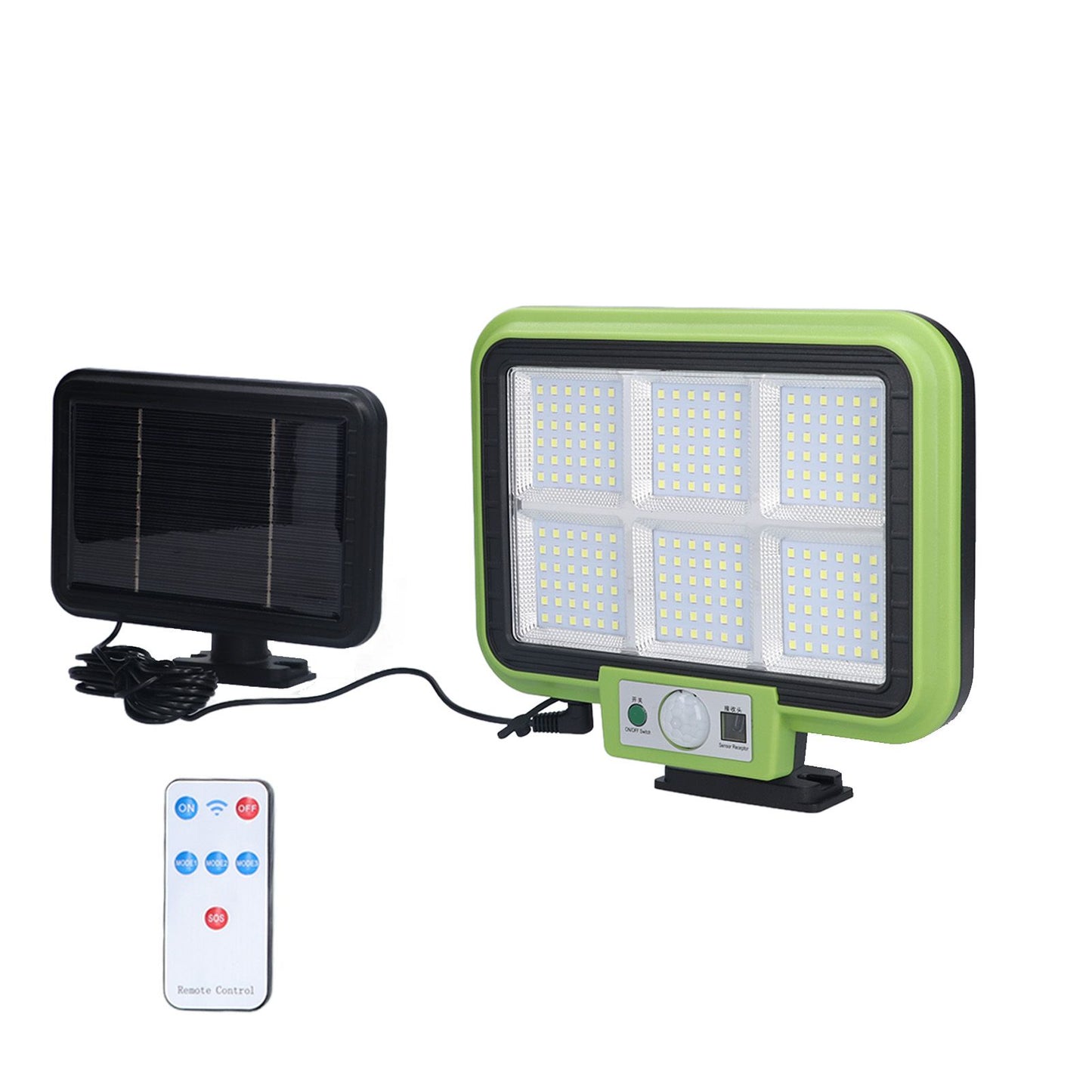 Solar Light Rotatable Panels Rechargeable Battery Motion Sensor Function Waterproof Lighting Device for Yards