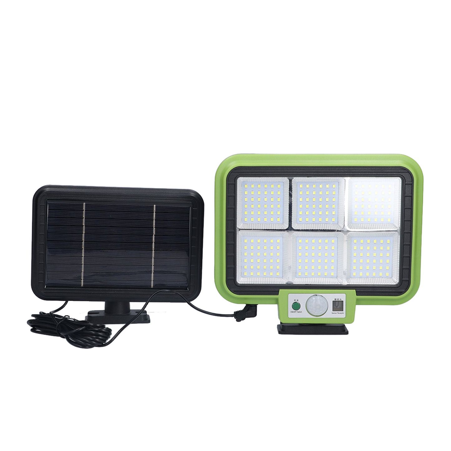Solar Light Rotatable Panels Rechargeable Battery Motion Sensor Function Waterproof Lighting Device for Yards