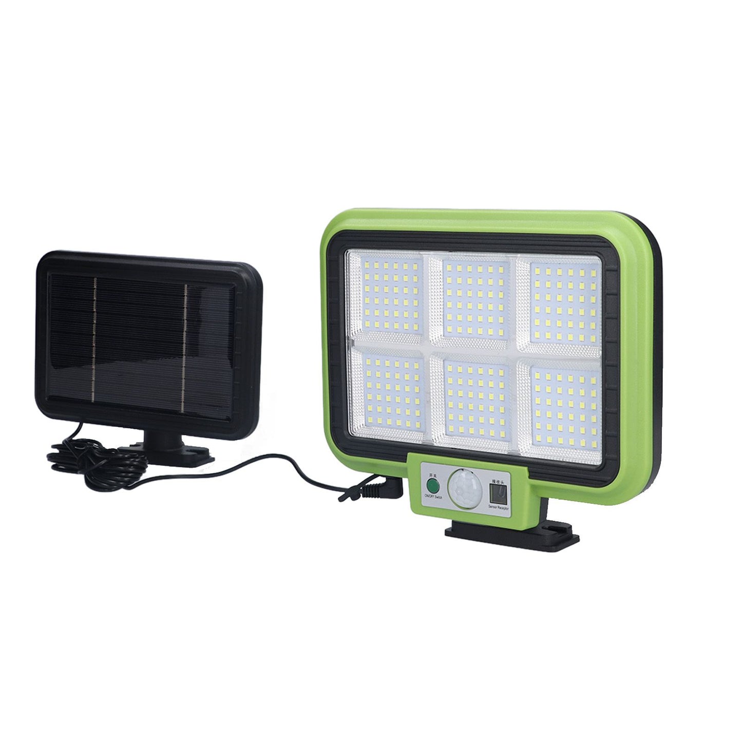 Solar Light Rotatable Panels Rechargeable Battery Motion Sensor Function Waterproof Lighting Device for Yards