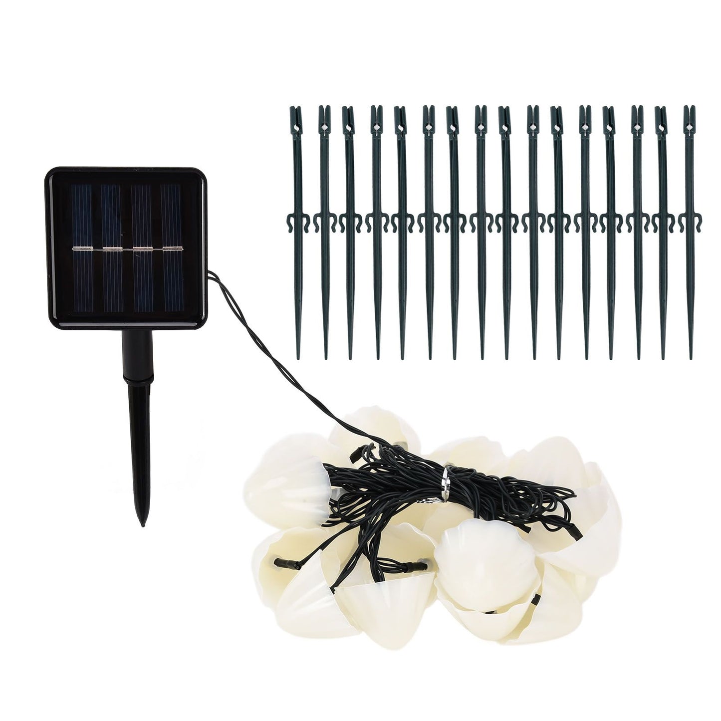 Solar Light String Waterproof Outdoor Garden Landscape Light 20LEDs 8 Lighting ModesColorful Light