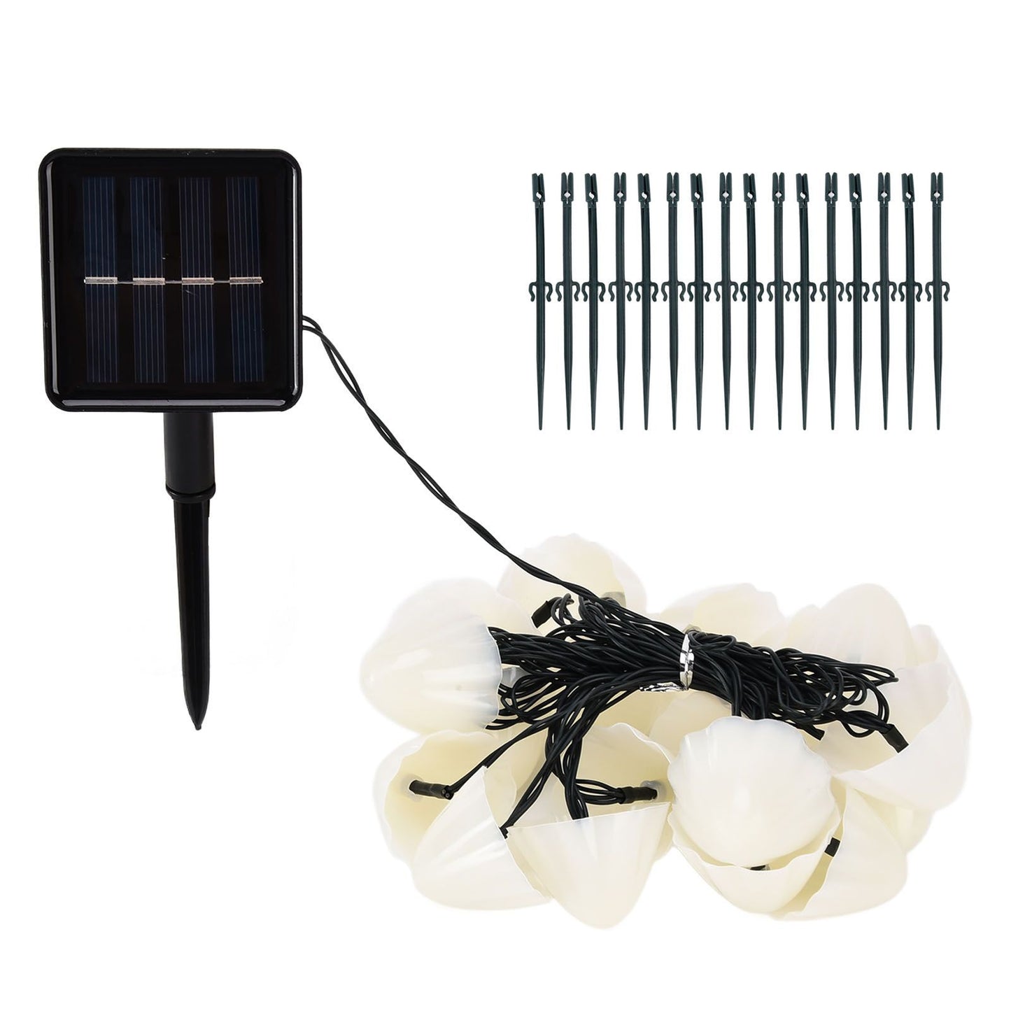 Solar Light String Waterproof Outdoor Garden Landscape Light 20LEDs 8 Lighting ModesColorful Light