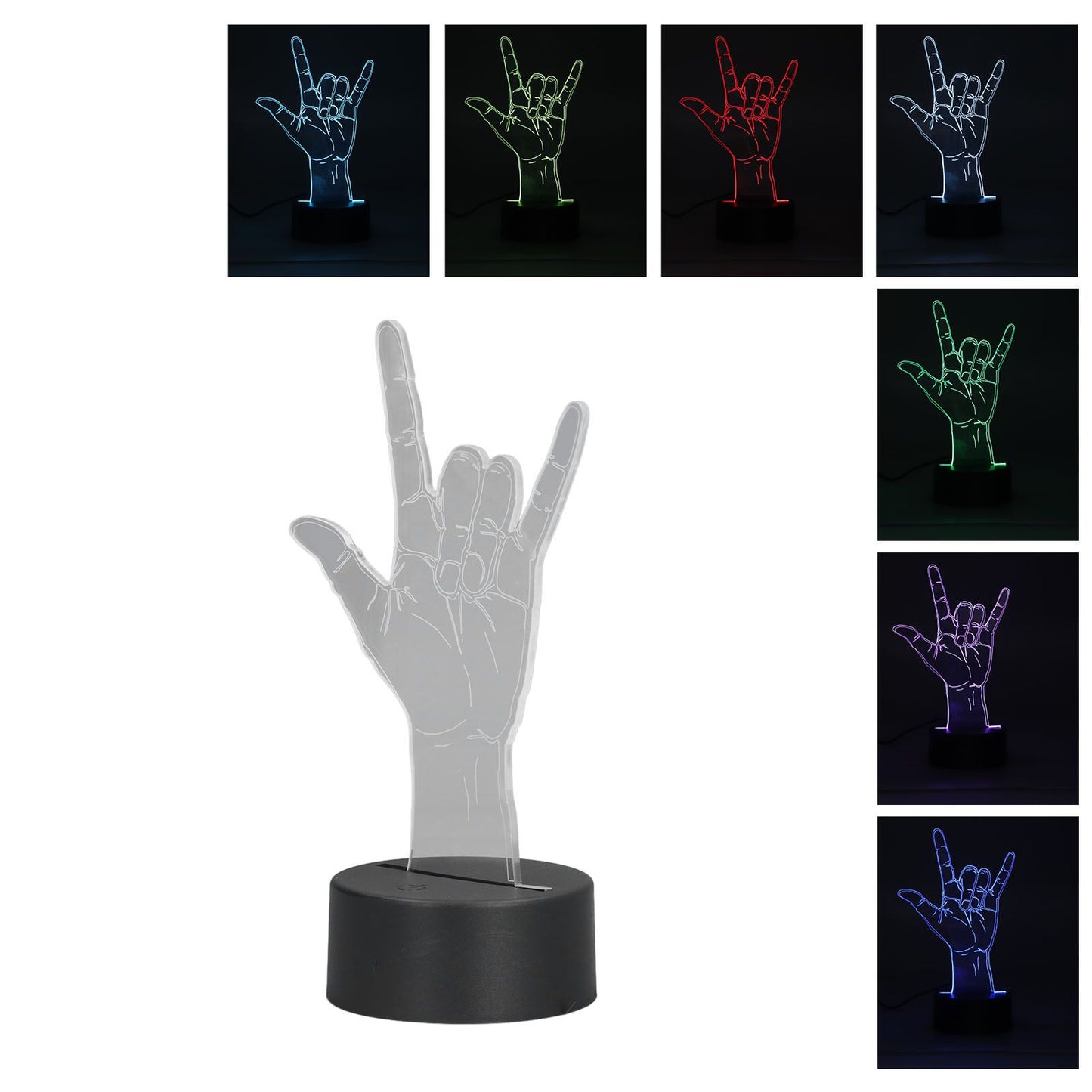 3D Sign Language I Love You Night Light Touch Control Adjustable USB Or Battery Powered Night Light for Valentine's Day