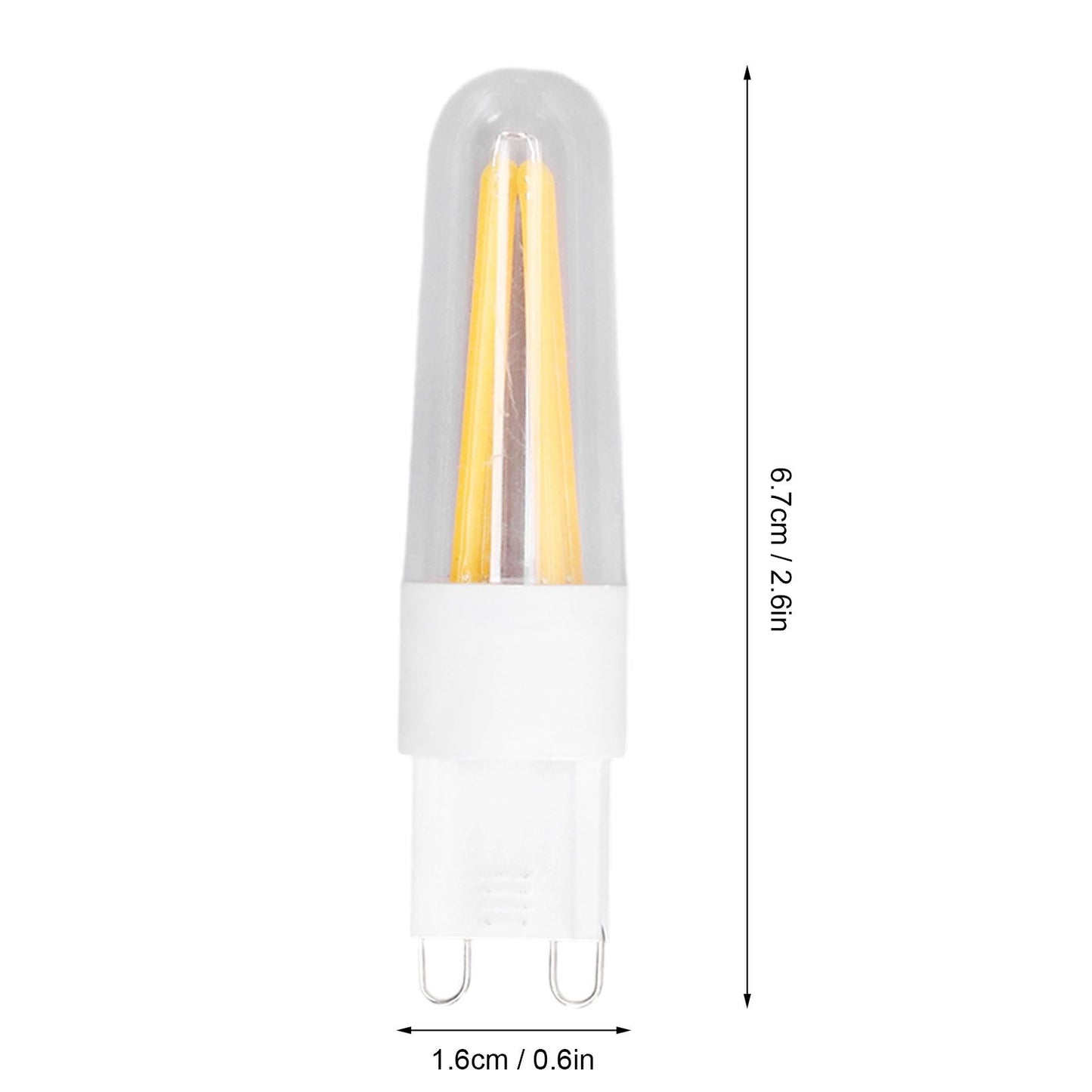 10Pcs G9 LED Bulb 3W 200LM Long Filament Bulbs for Chandelier Ceiling Lamp Table Lamp Warm White 220V