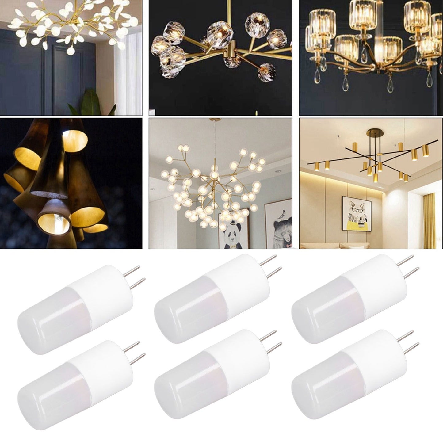 10PCS G4 Light Bulb Warm White LED Light Ceiling Lamp Bulb AC12V Wall Lamp Bulb for Living Room Office