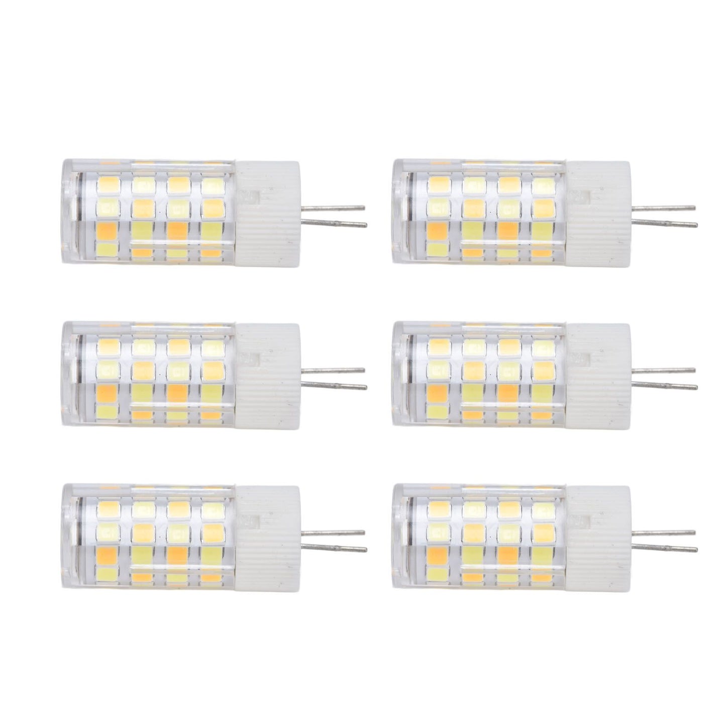 6PCS G4 Light Bulb 3 Light Color 220V Small Ceiling Lamp Bulb Wall Lamp Bulb for Home OfficeG4 5W 52LED