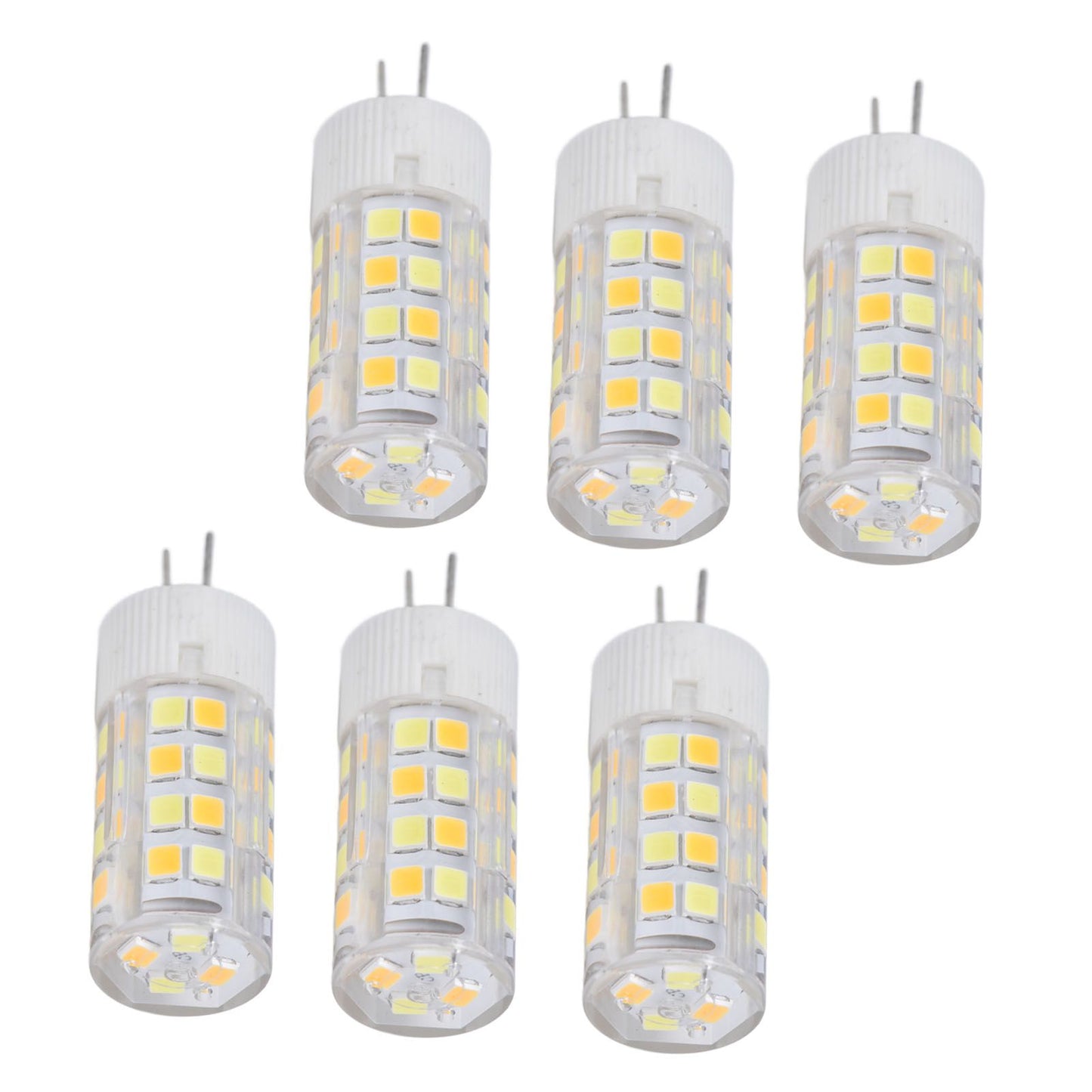 6PCS G4 Light Bulb 3 Light Color 220V Small Ceiling Lamp Bulb Wall Lamp Bulb for Home OfficeG4 5W 52LED