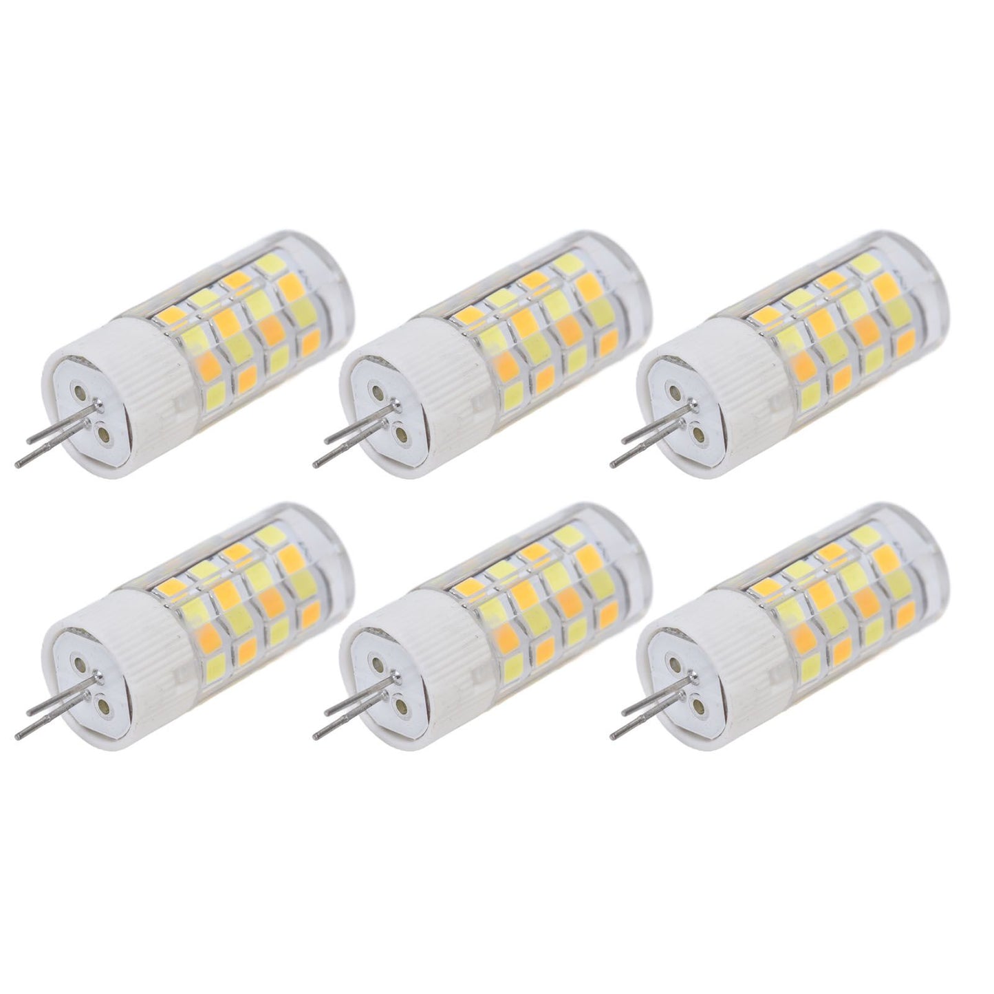 6PCS G4 Light Bulb 3 Light Color 220V Small Ceiling Lamp Bulb Wall Lamp Bulb for Home OfficeG4 5W 52LED