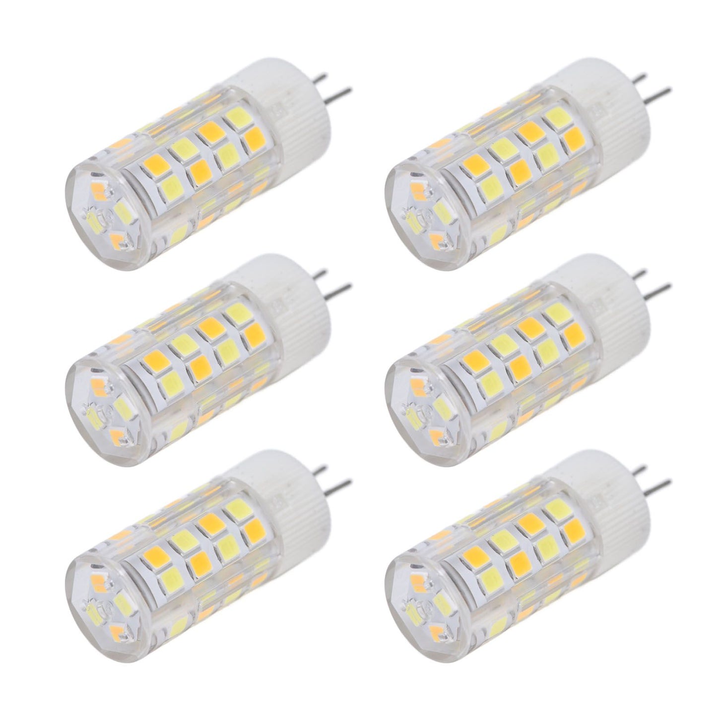 6PCS G4 Light Bulb 3 Light Color 220V Small Ceiling Lamp Bulb Wall Lamp Bulb for Home OfficeG4 5W 52LED