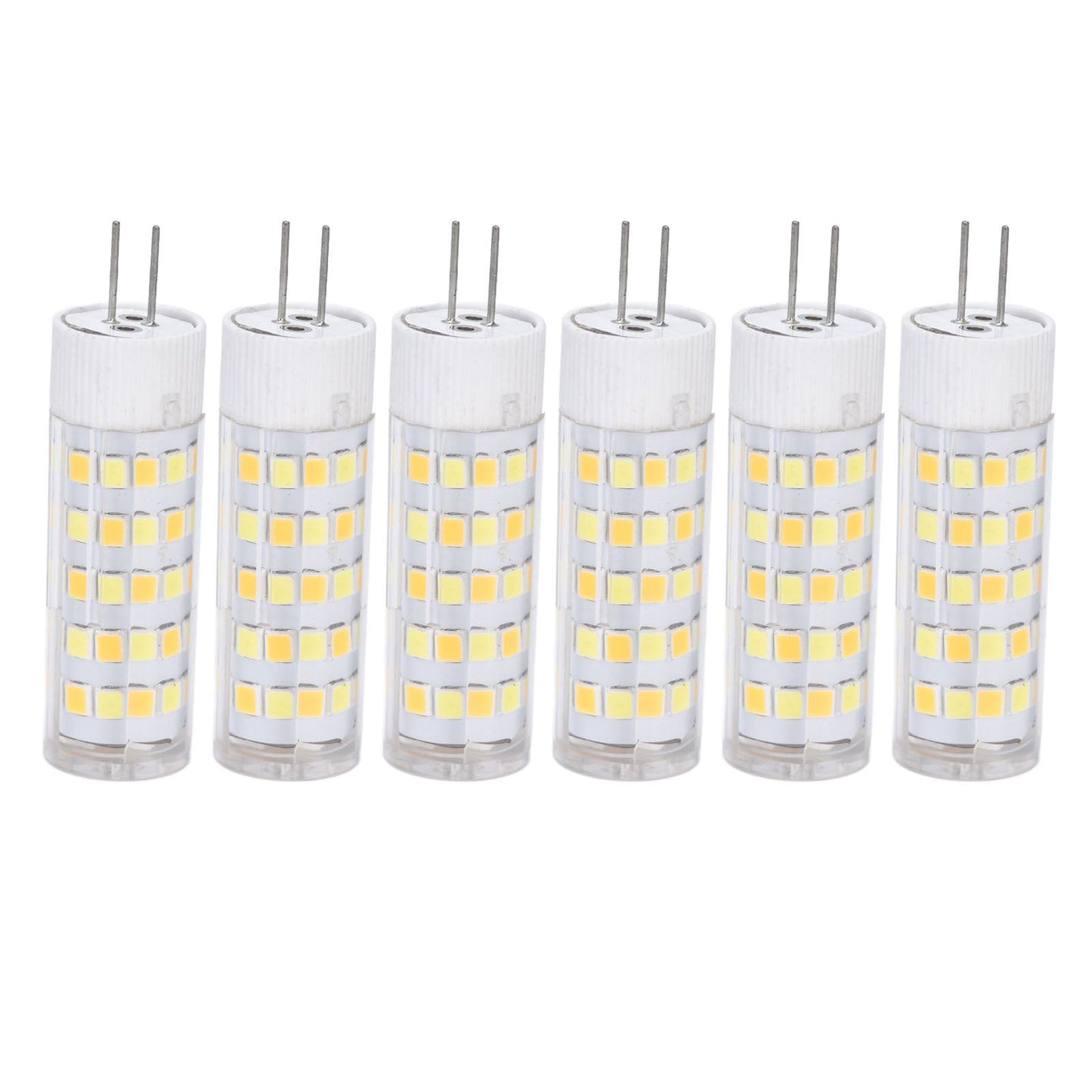 6PCS G4 Light Bulb 3 Light Color 220V Small Ceiling Lamp Bulb Wall Lamp Bulb for Home OfficeG4 7W 64LED