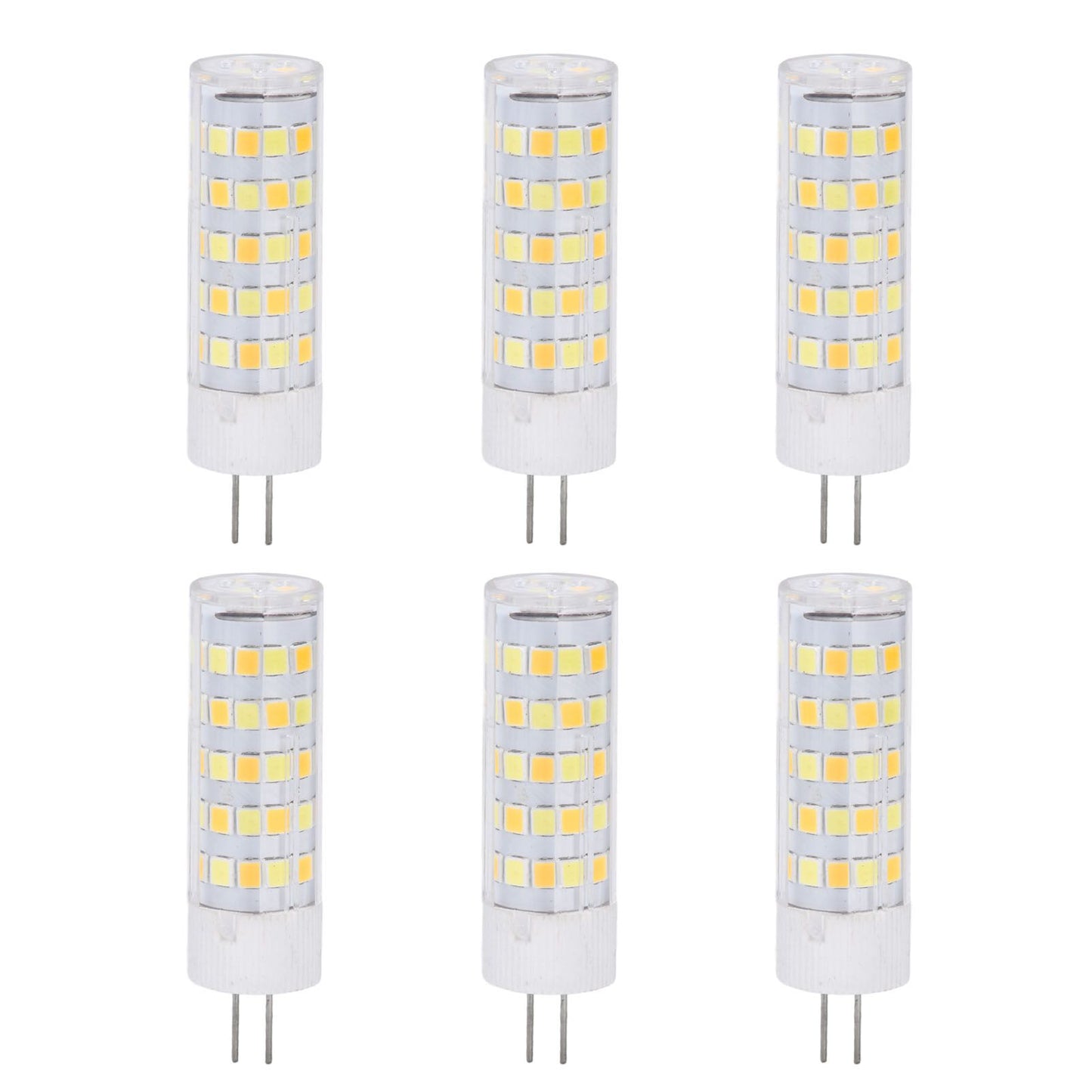 6PCS G4 Light Bulb 3 Light Color 220V Small Ceiling Lamp Bulb Wall Lamp Bulb for Home OfficeG4 7W 64LED