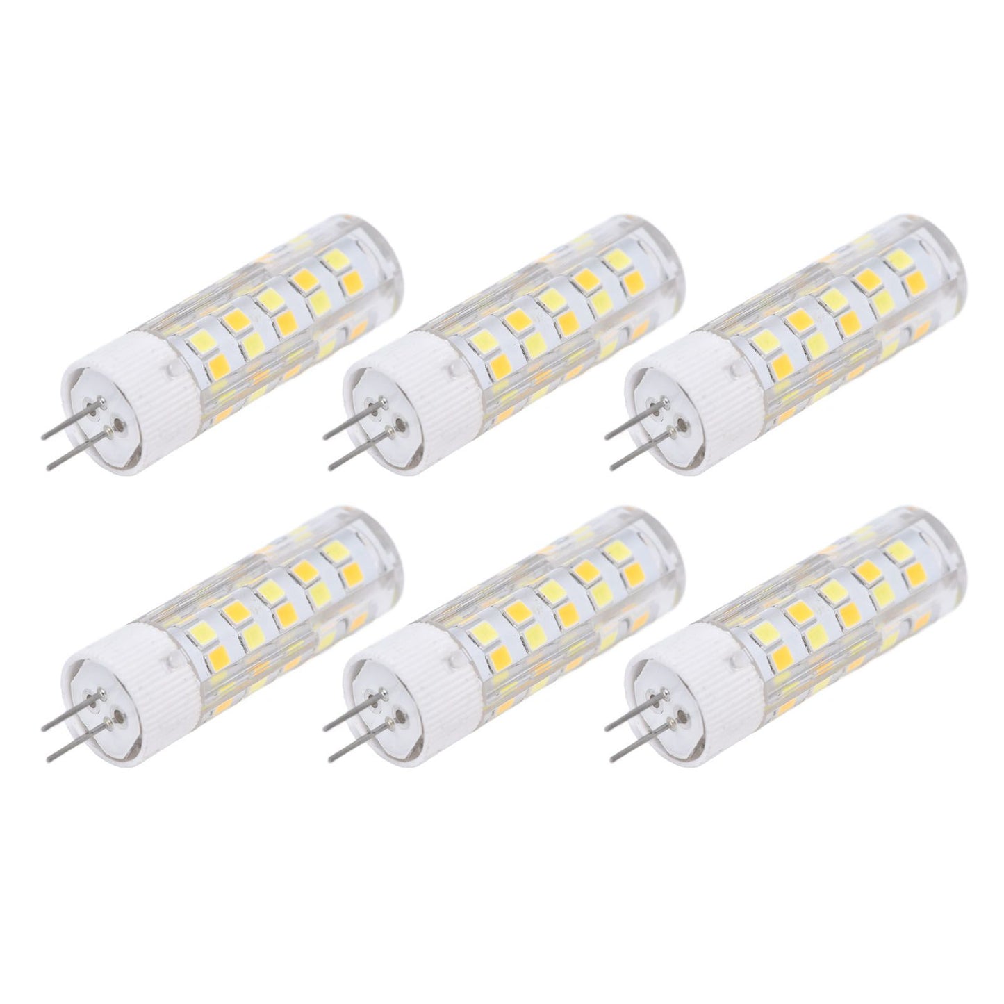 6PCS G4 Light Bulb 3 Light Color 220V Small Ceiling Lamp Bulb Wall Lamp Bulb for Home OfficeG4 7W 64LED