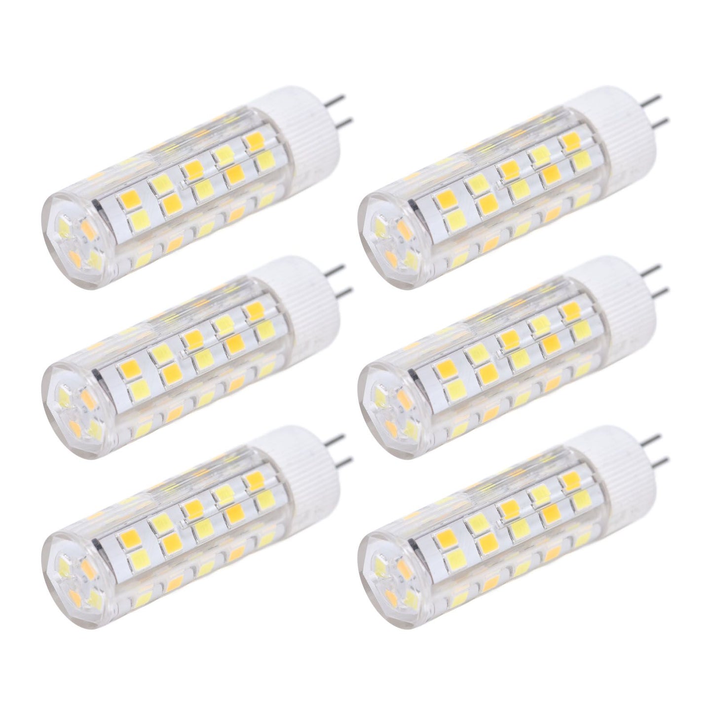 6PCS G4 Light Bulb 3 Light Color 220V Small Ceiling Lamp Bulb Wall Lamp Bulb for Home OfficeG4 7W 64LED
