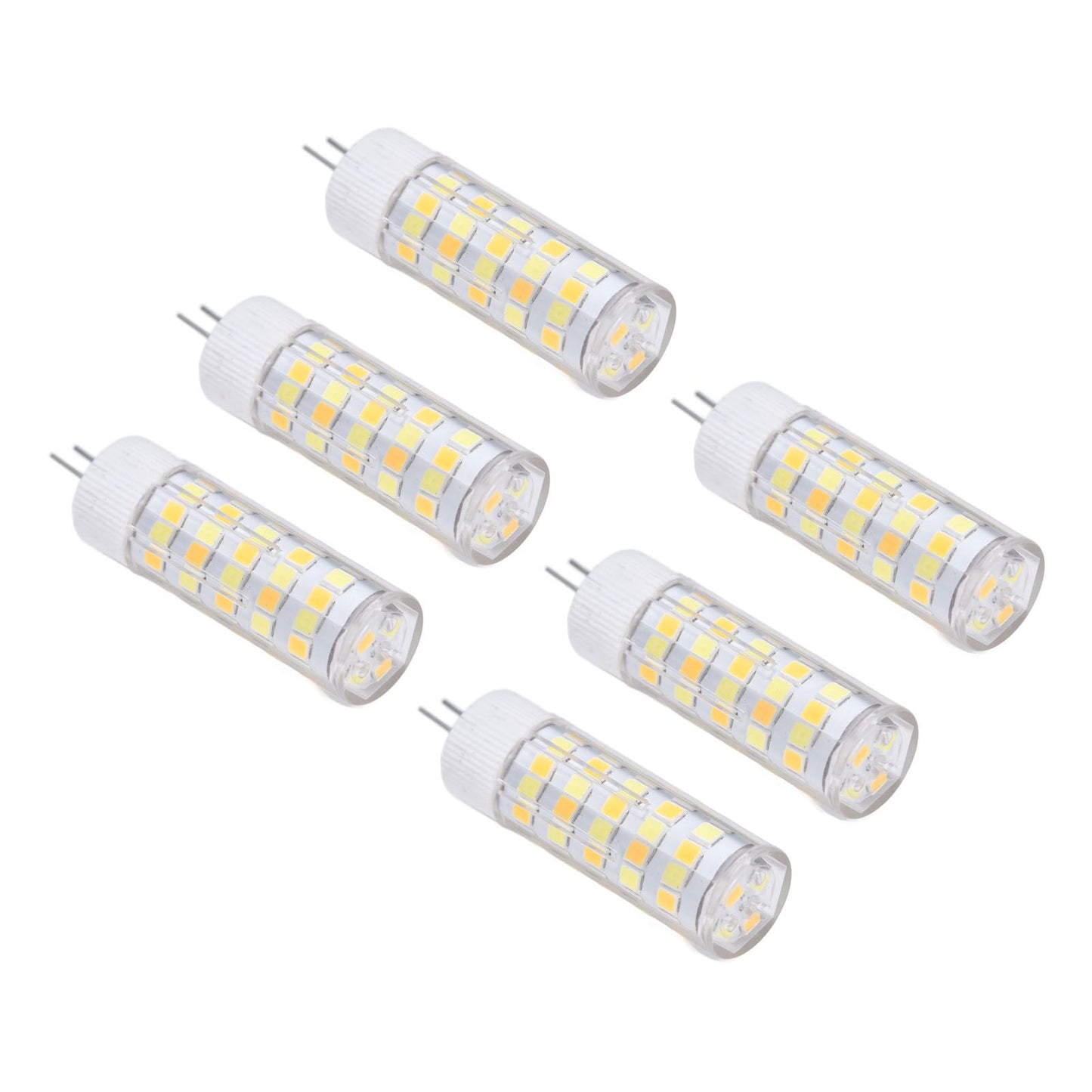 6PCS G4 Light Bulb 3 Light Color 220V Small Ceiling Lamp Bulb Wall Lamp Bulb for Home OfficeG4 7W 64LED