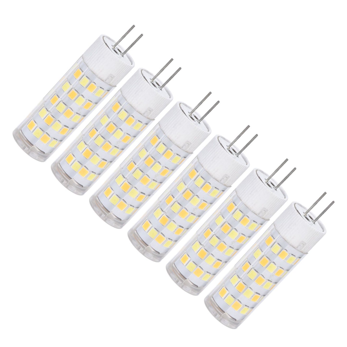 6PCS G4 Light Bulb 3 Light Color 220V Small Ceiling Lamp Bulb Wall Lamp Bulb for Home OfficeG4 7W 64LED