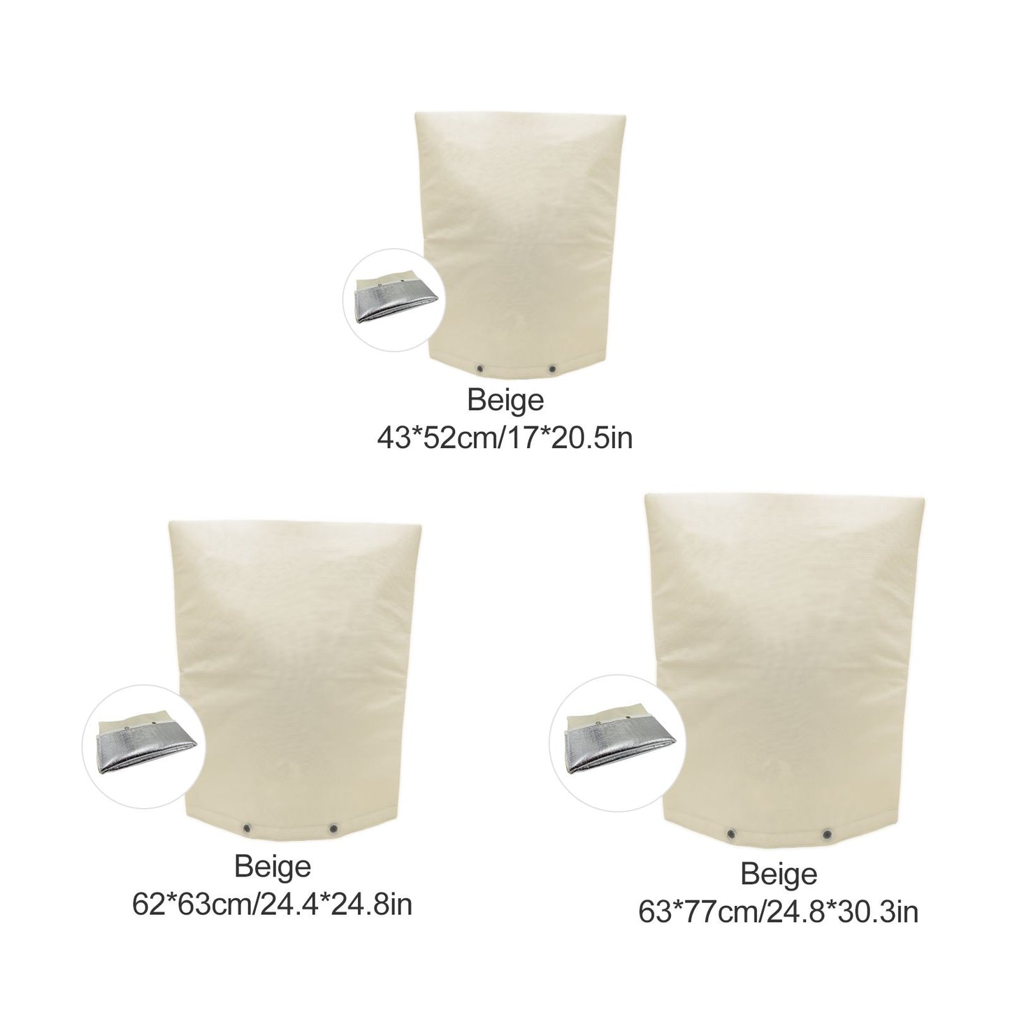 Backflow Insulation Preventer Cover Aluminum Foil Winter Water Faucet Freezing Protection Cover 43x52cm