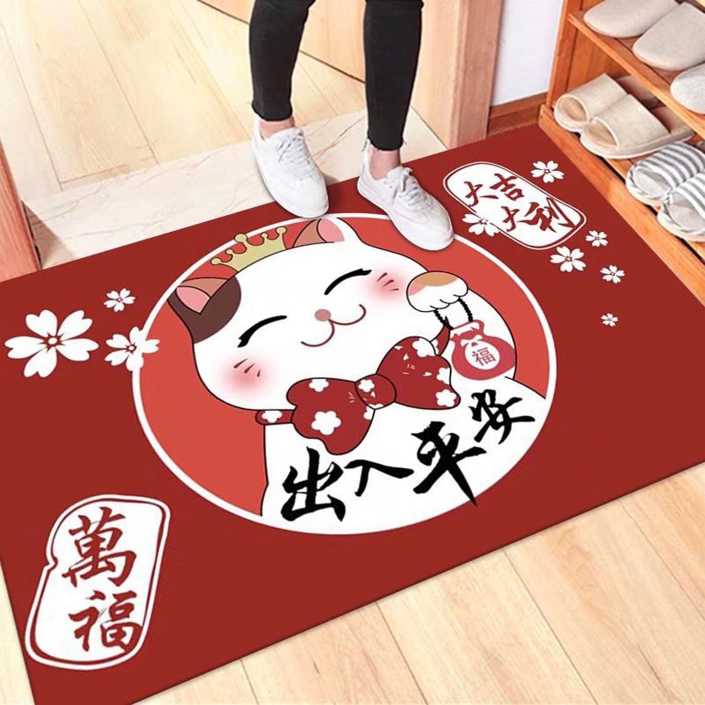 Kitchen Mat Floor Mat Rug Doormat 60x90cm Home Decoration Cat Pattern for Office Hotel