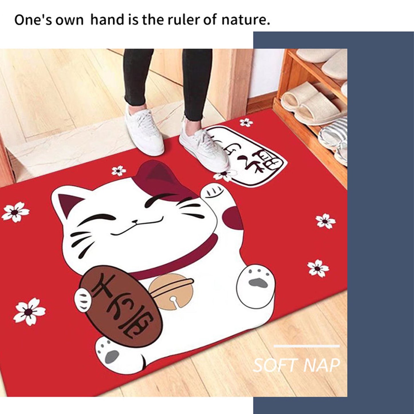 Kitchen Mat Floor Mat Rug Doormat 60x90cm Home Decoration Cat Pattern for Office Hotel