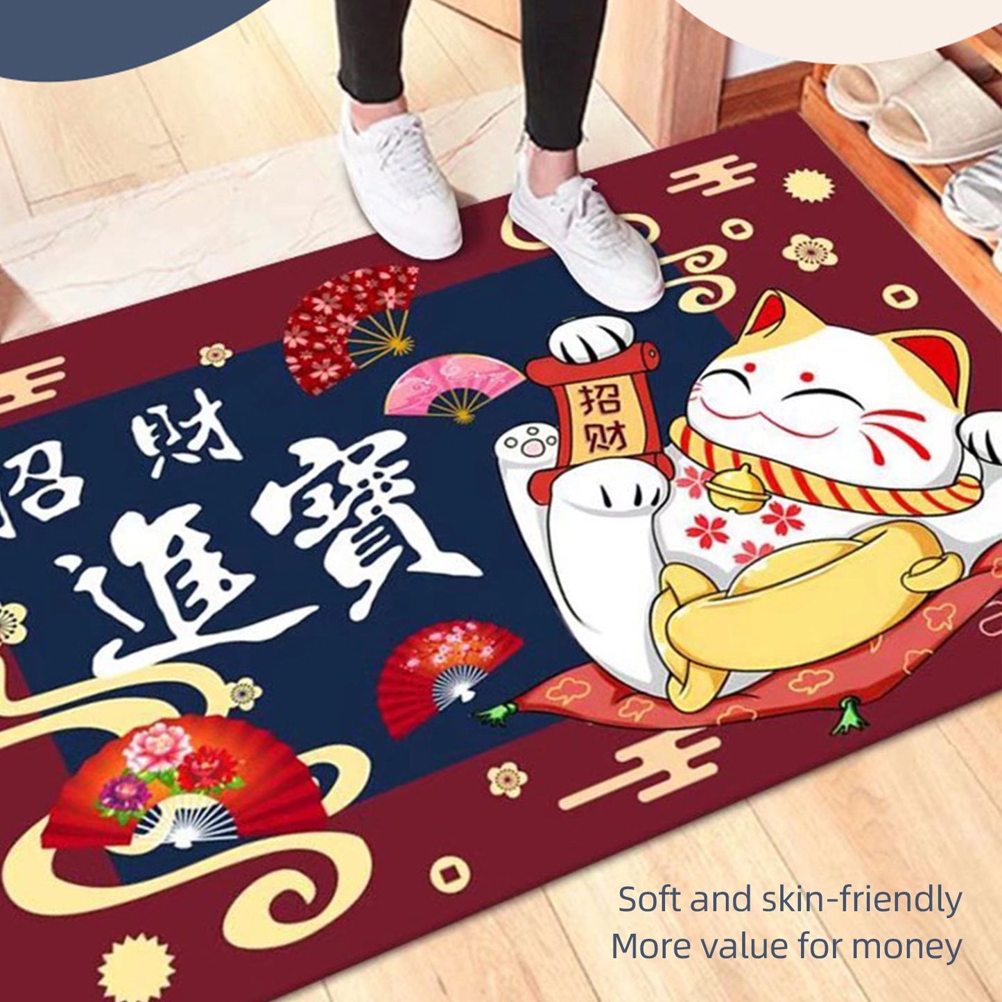 Kitchen Mat Floor Mat Rug Doormat 60x90cm Home Decoration Cat Pattern for Office Hotel