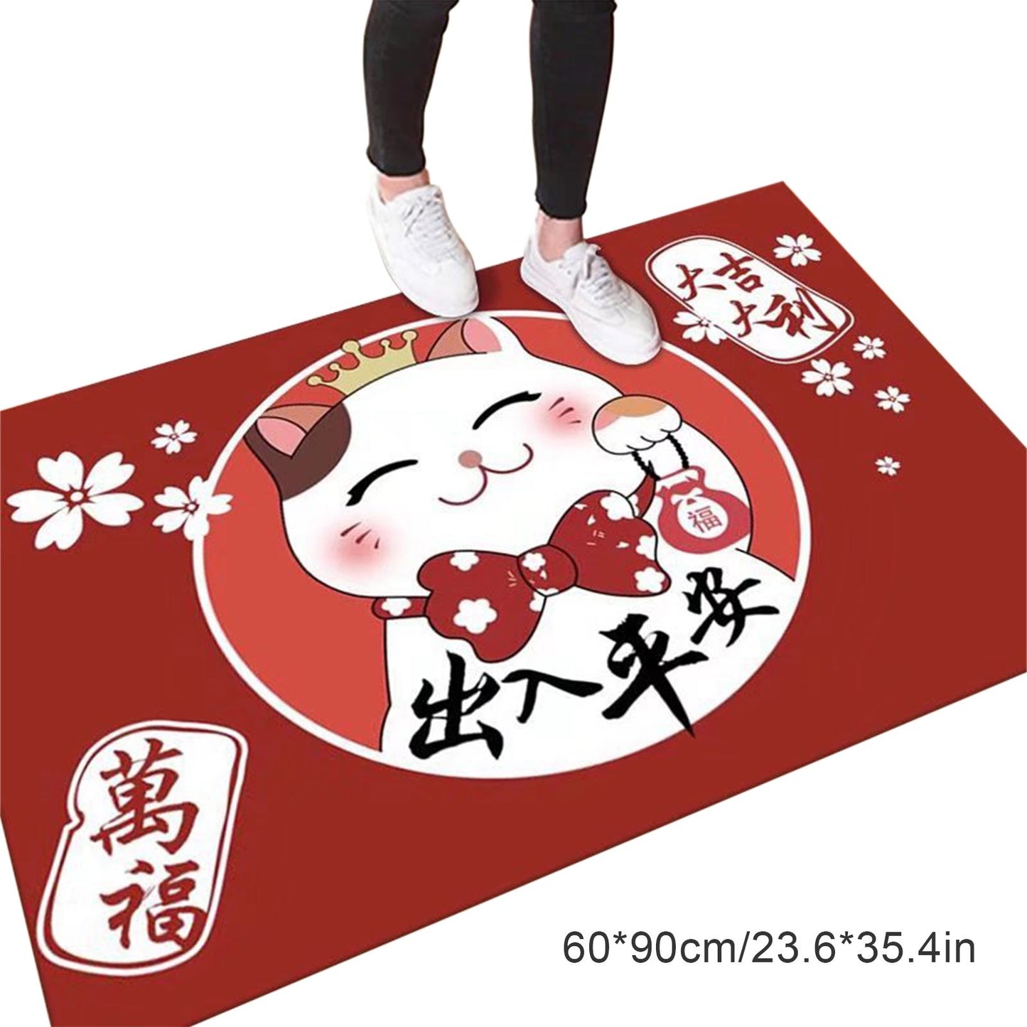 Kitchen Mat Floor Mat Rug Doormat 60x90cm Home Decoration Cat Pattern for Office Hotel