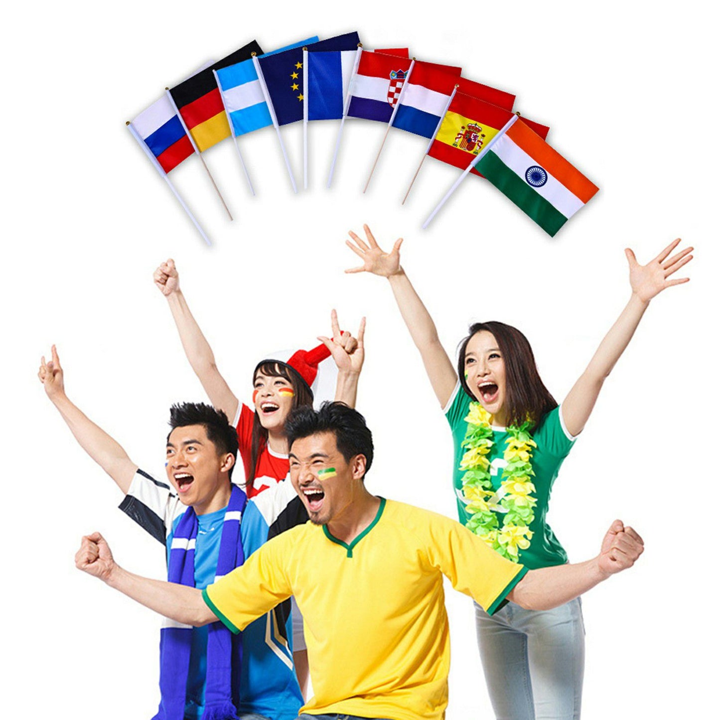 32Pcs 2022 World Cup Stick Flag