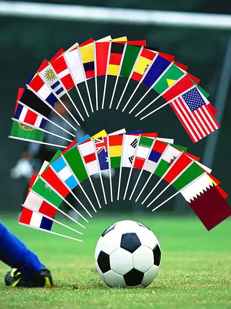 32Pcs 2022 World Cup Stick Flag