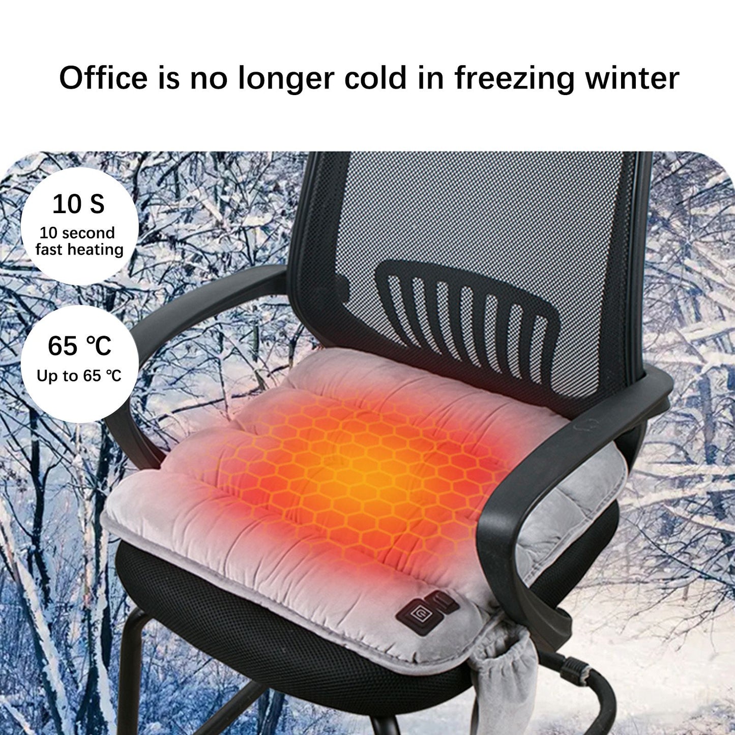 Heating Cushion Winter Car Warm Plug Heating Pad USB Three Temperature Control Chair Pad