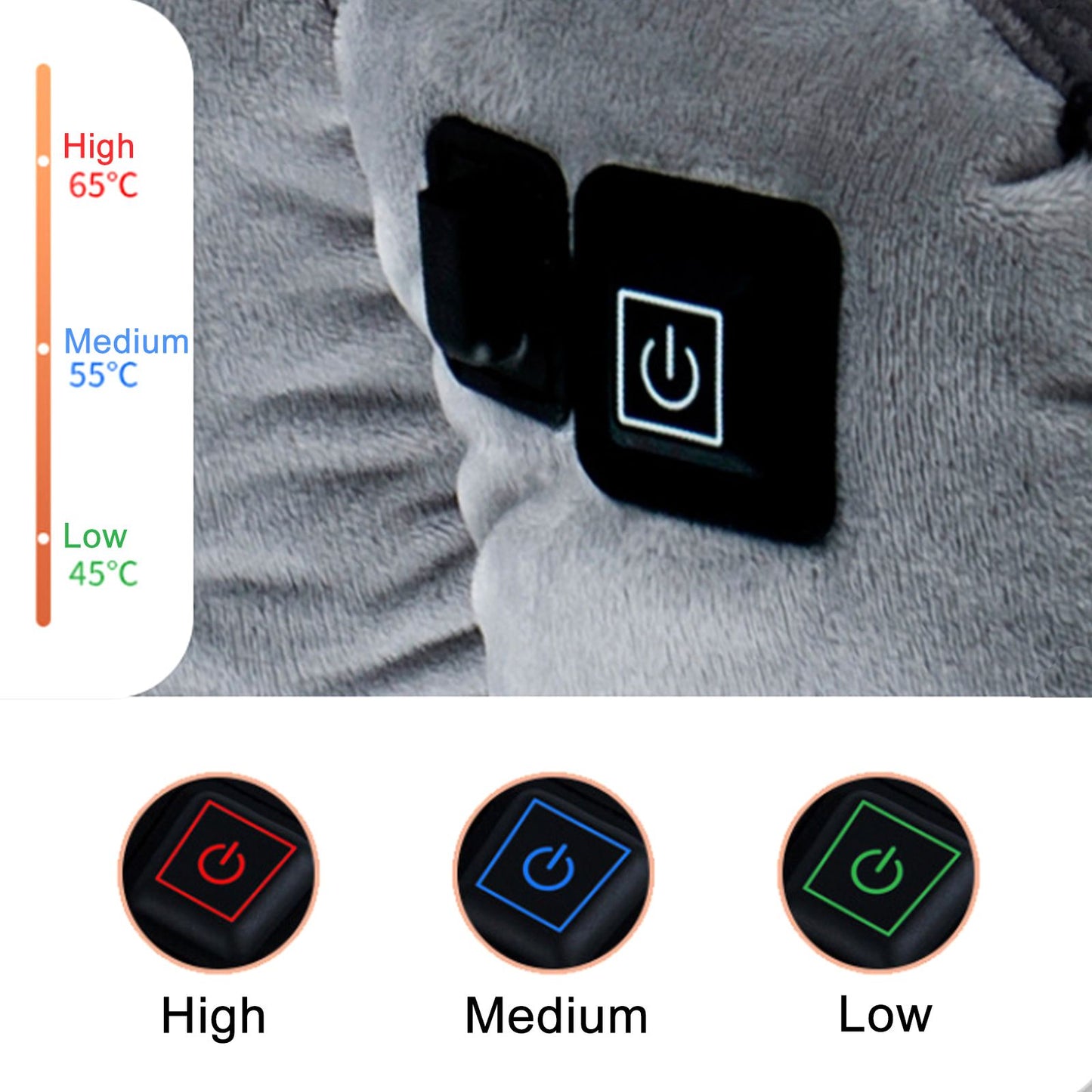 Heating Cushion Winter Car Warm Plug Heating Pad USB Three Temperature Control Chair Pad