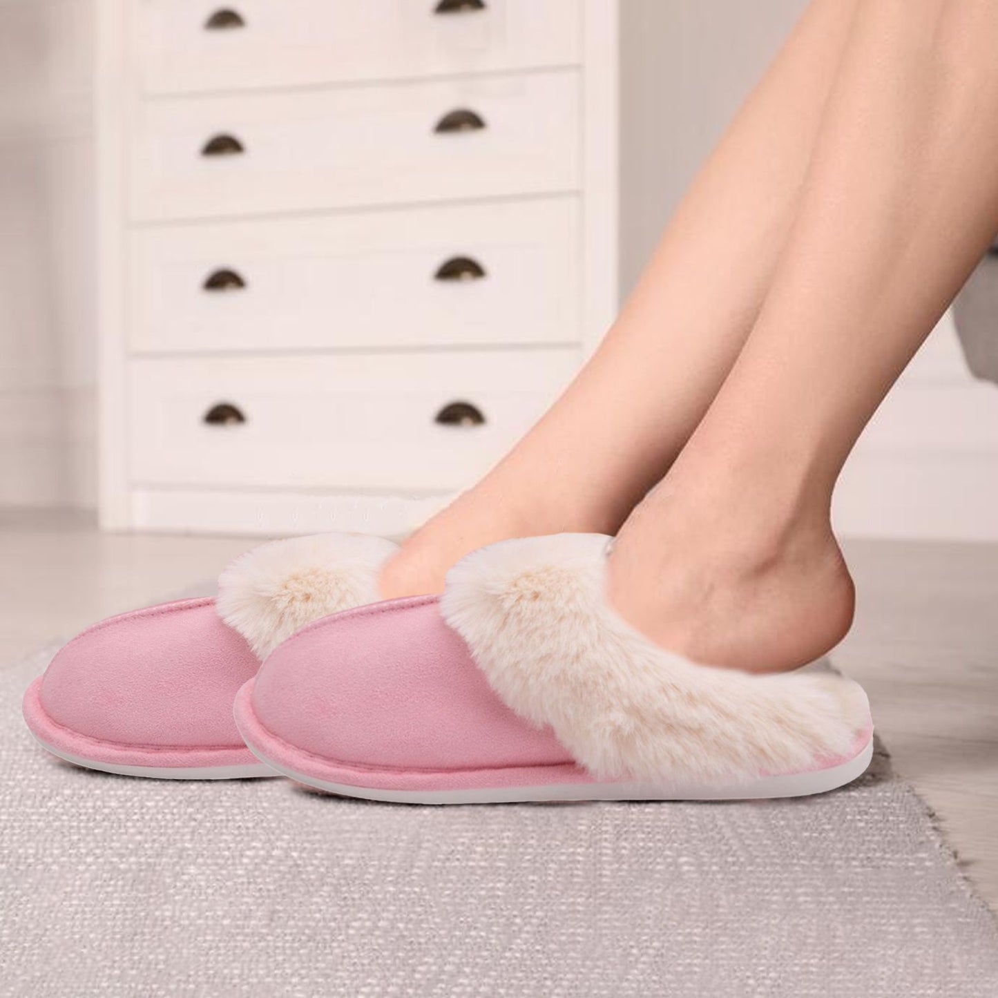 Women Heated Slipper USB Constant Temperature 50 Degrees Electric Foot Warmer Shoes for Winter Cold Weather