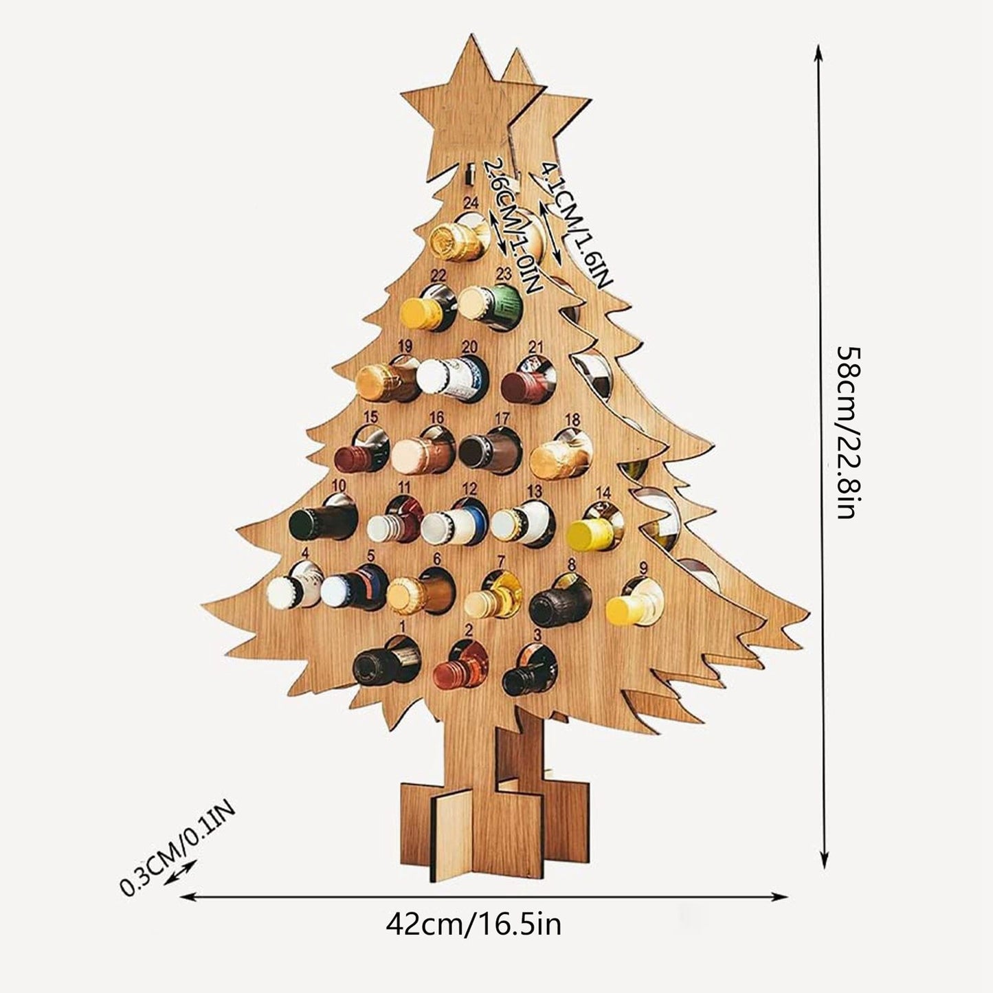 Adult Christmas Tree Countdown Decorations Christmas Wine Rack Wine Holder Decor