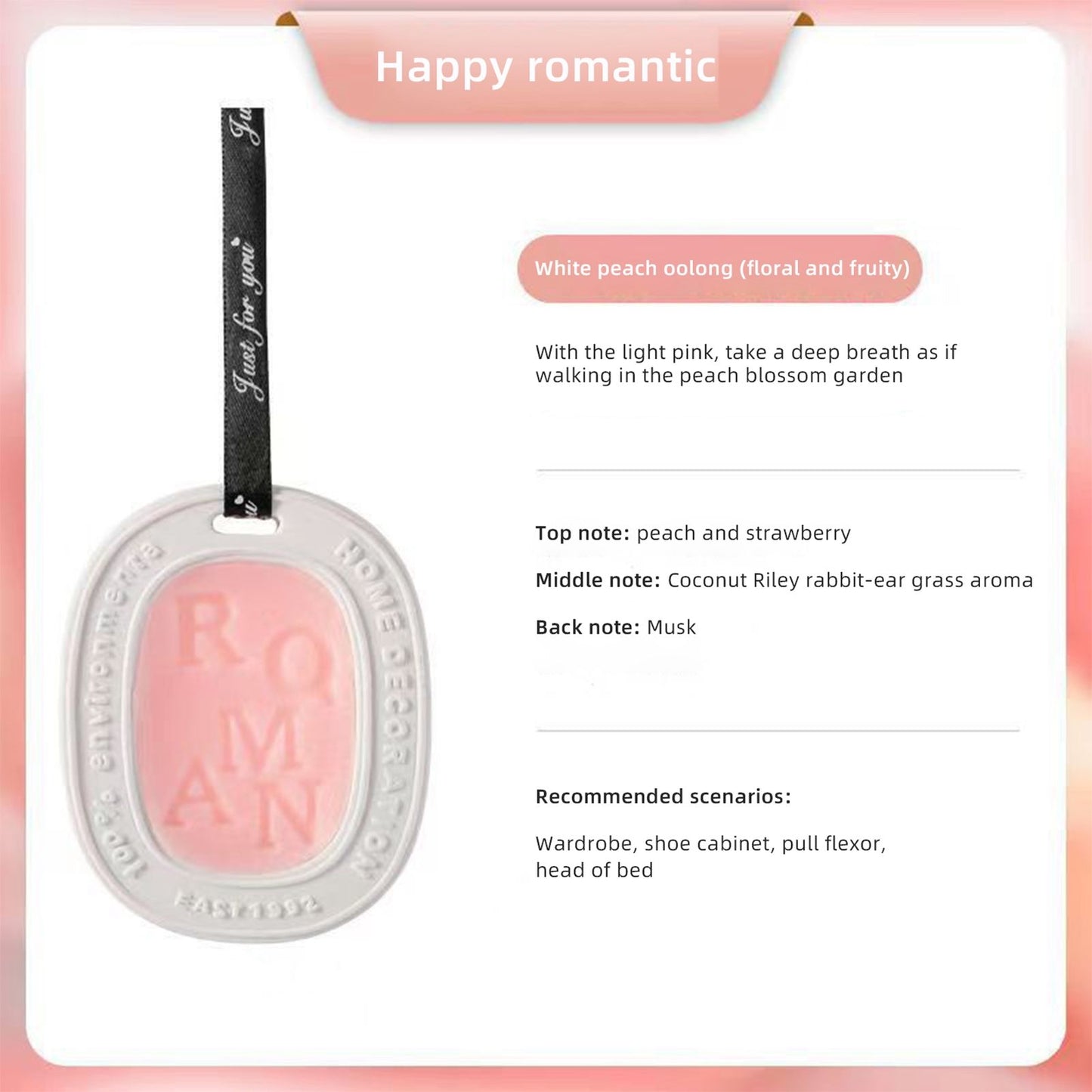 Hanging Aromatherapy Wax Tablets Home Closet Odor Freshener Car Solid Air Freshener Pendant