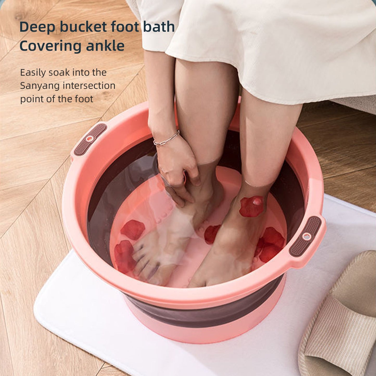Foldable Foot Bath Household Foot Wash Basin Foot Massage Foot Bath