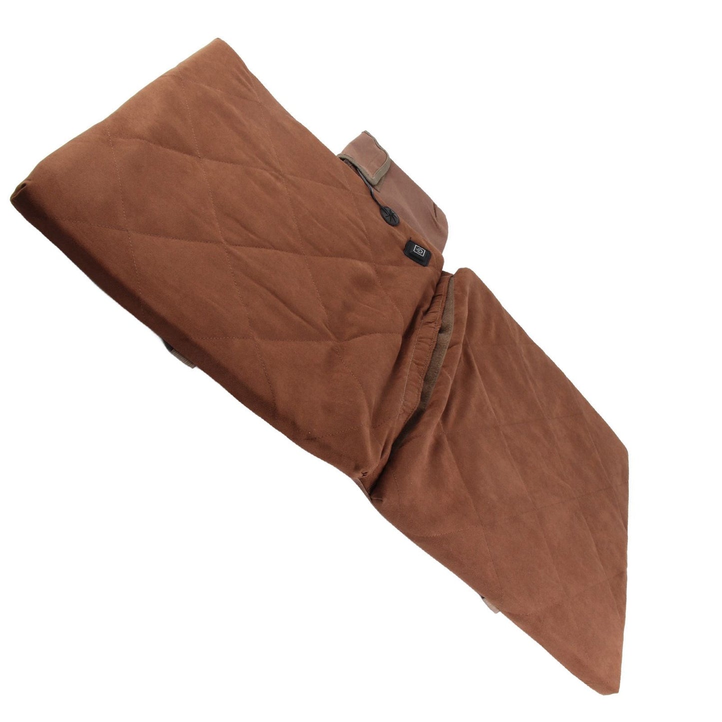 Electric Heating Seat Cushion Foldable Stadium Seats Heated Cover Pads with Backrest for Camping Fishing Hunting Khaki