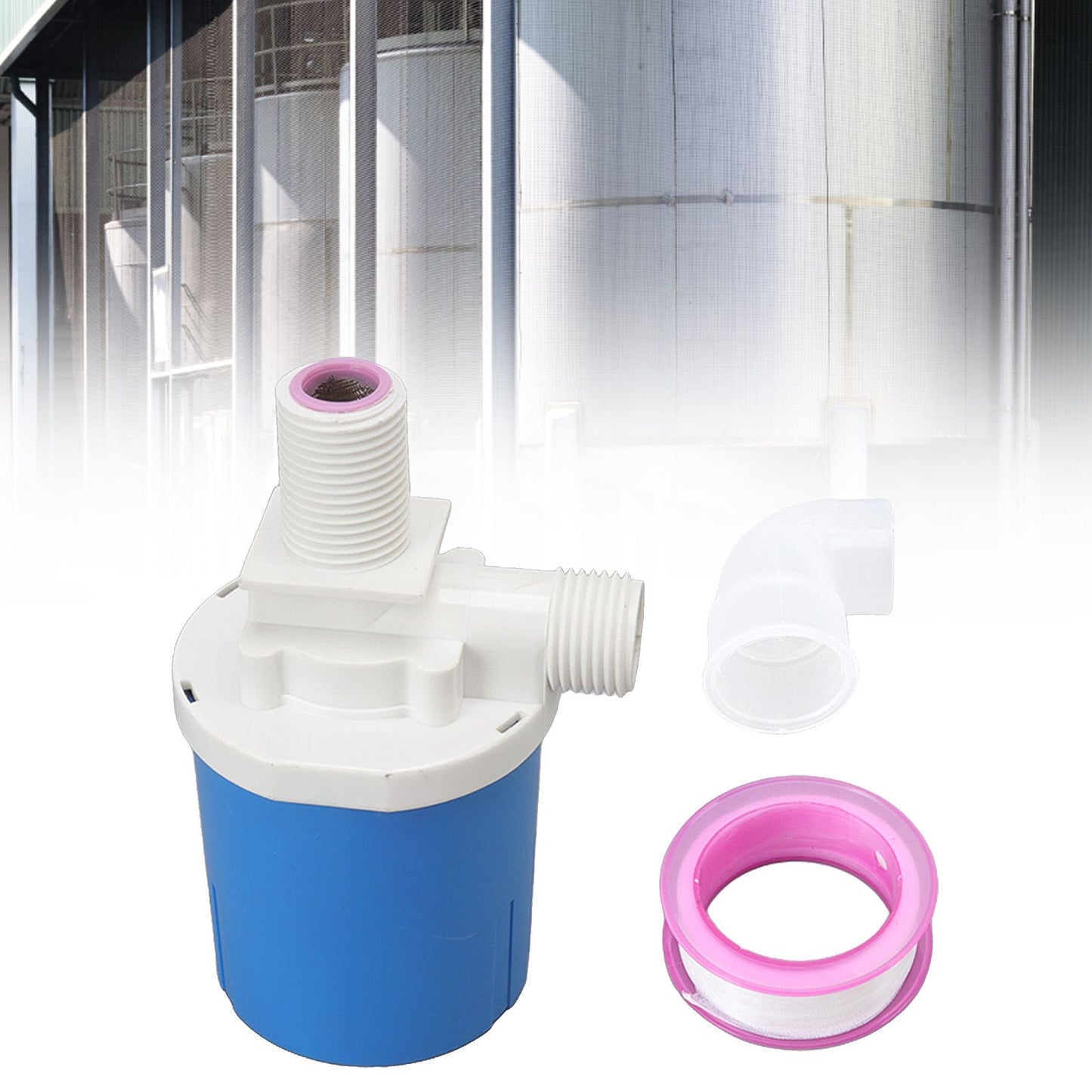 Automatic Float Valve Plastic Compact Leakage Proof Inner Water Level Control Valve for Water Tank G1/2 Built in Top Entry