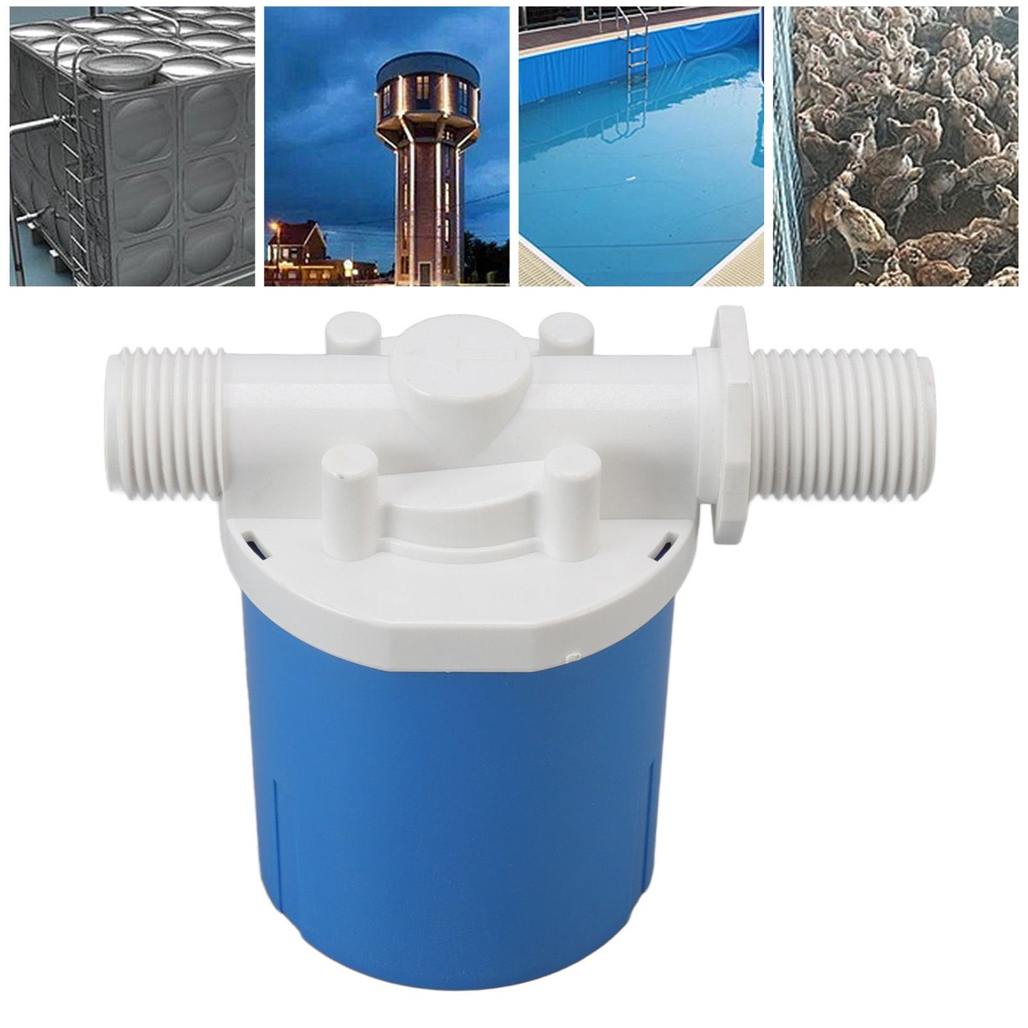 Automatic Float Valve Plastic Compact Leakage Proof Inner Water Level Control Valve for Water Tank G3/4 Built in Side Entry