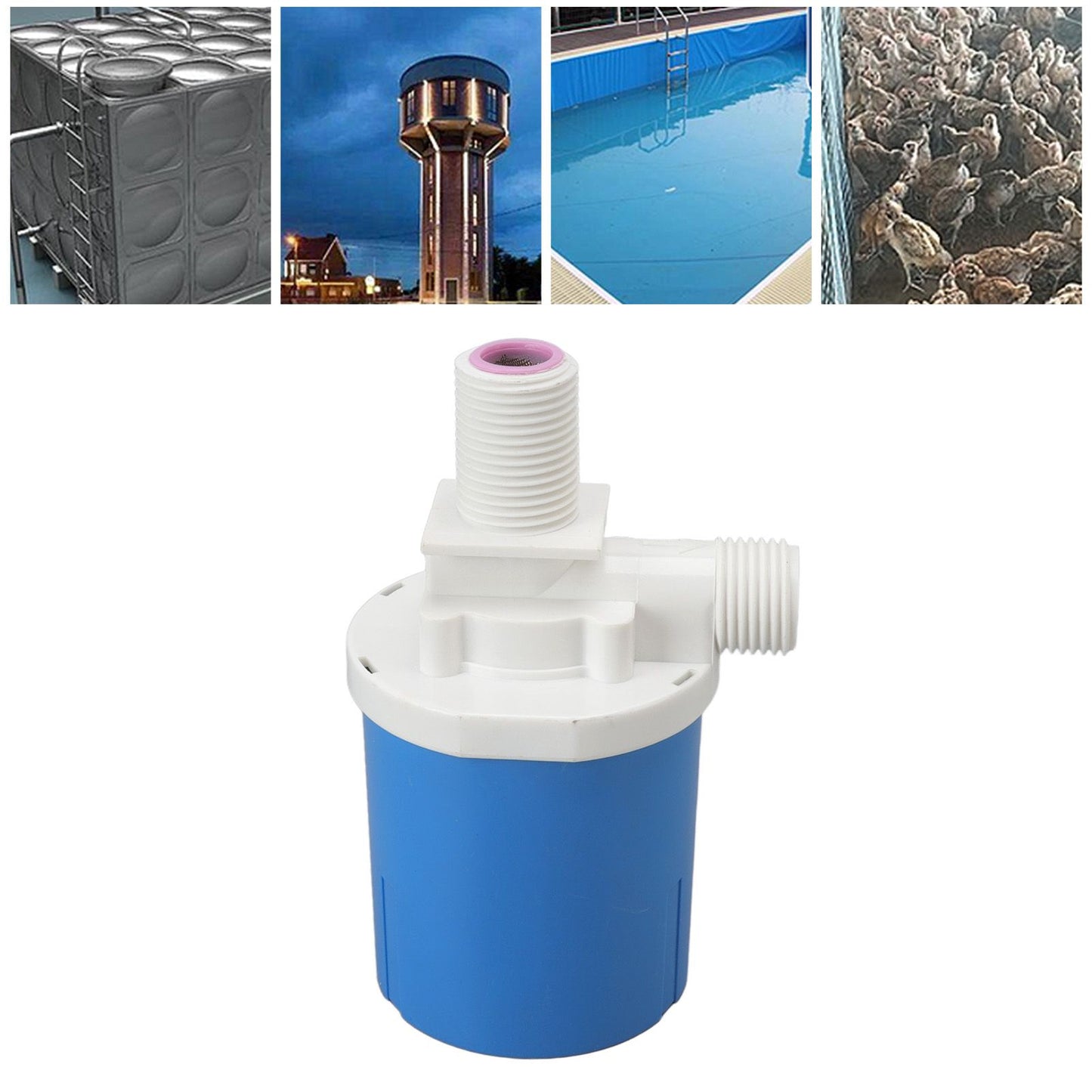 Automatic Float Valve Plastic Compact Leakage Proof Inner Water Level Control Valve for Water Tank G3/4 Built in Top Entry