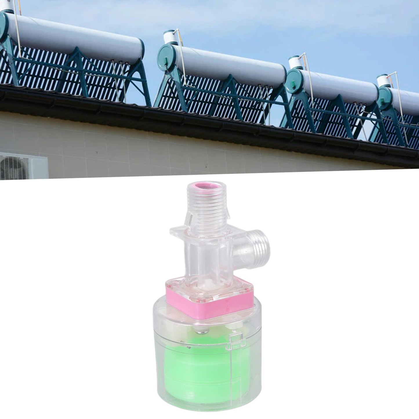 Water Lever Control Valve Transparent Full Automatic Plastic Tower Tank Floating Ball Valve G1/2 Top Water Inlet