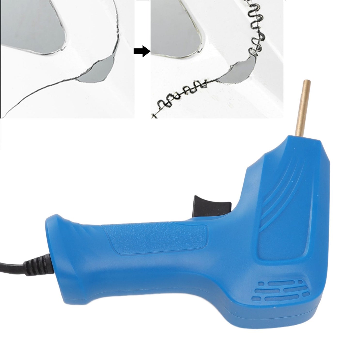 Plastic Welder Multipurpose Portable Repair Kit With Hot Staple Plastic Welding Machine Blue AU Plug 220V