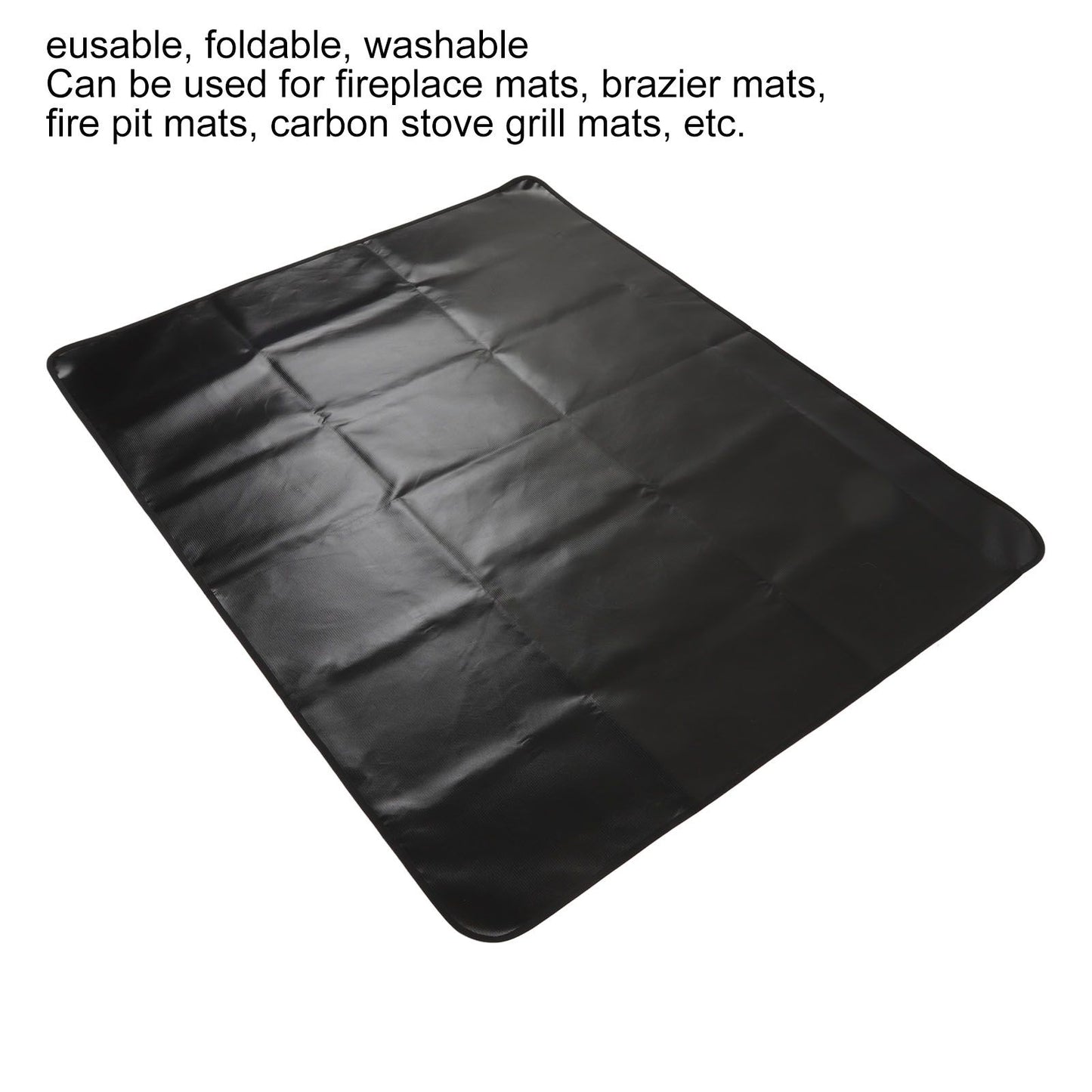 Grill Mats Double Sided Silicone Fireproof Reusable Foldable BBQ Pads for Outdoor Camping Garden Yard Picnic 152x122CM Rectangle
