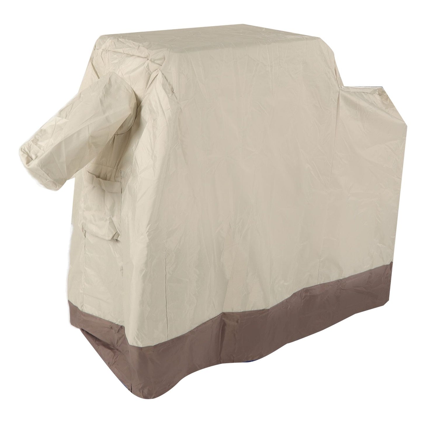 Grill Cover 420D Silver Coated Oxford Cloth Barbecue Cover Waterproof Dustproof Outdoor BBQ Grill Cover Beige Brown 104x68.5x124cm
