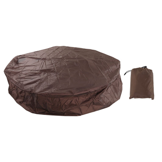 Outdoor Furniture Dust Covers Round Bathtub Cover 190 Silver Polyester Taffeta Hot Tub Waterproof Cover 215x70cm Coffee