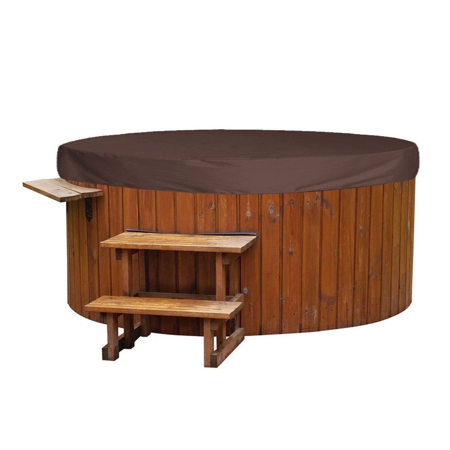 Outdoor Furniture Dust Covers Round Bathtub Cover 190 Silver Polyester Taffeta Hot Tub Waterproof Cover 215x70cm Coffee