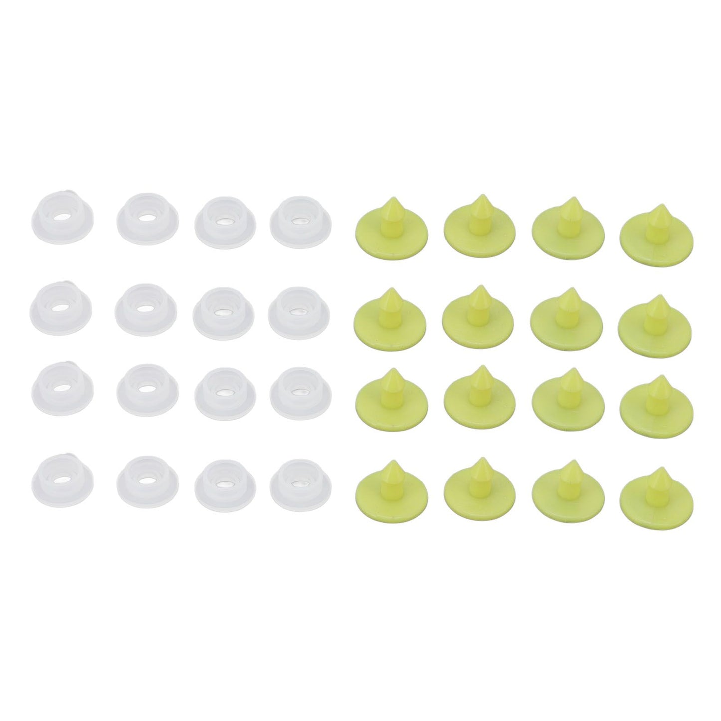 100PCS Livestock Ear Tag Bright Yellow PP Fadeless Reusable Universal Animal Ear Tag for Rabbit