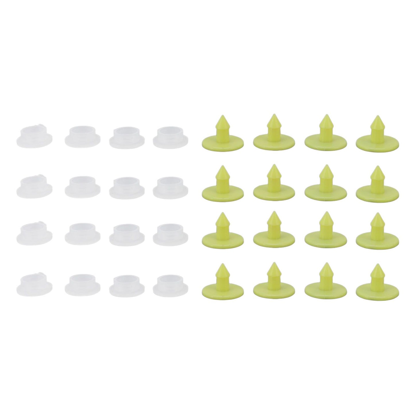 100PCS Livestock Ear Tag Bright Yellow PP Fadeless Reusable Universal Animal Ear Tag for Rabbit